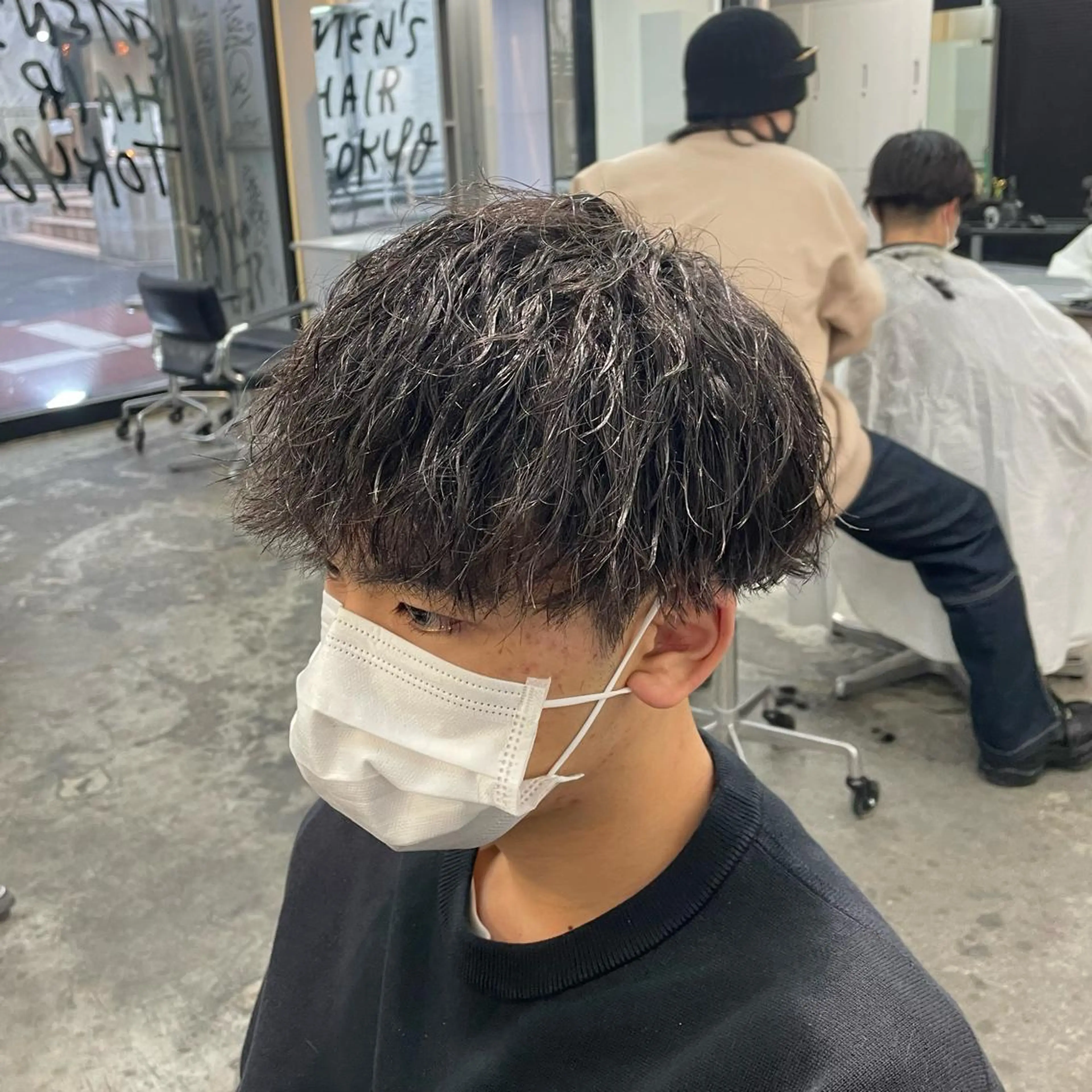 ショート パーマ メンズ カット パーマ メンズ特化美容師/ 藤戸 椋のヘアスタイル