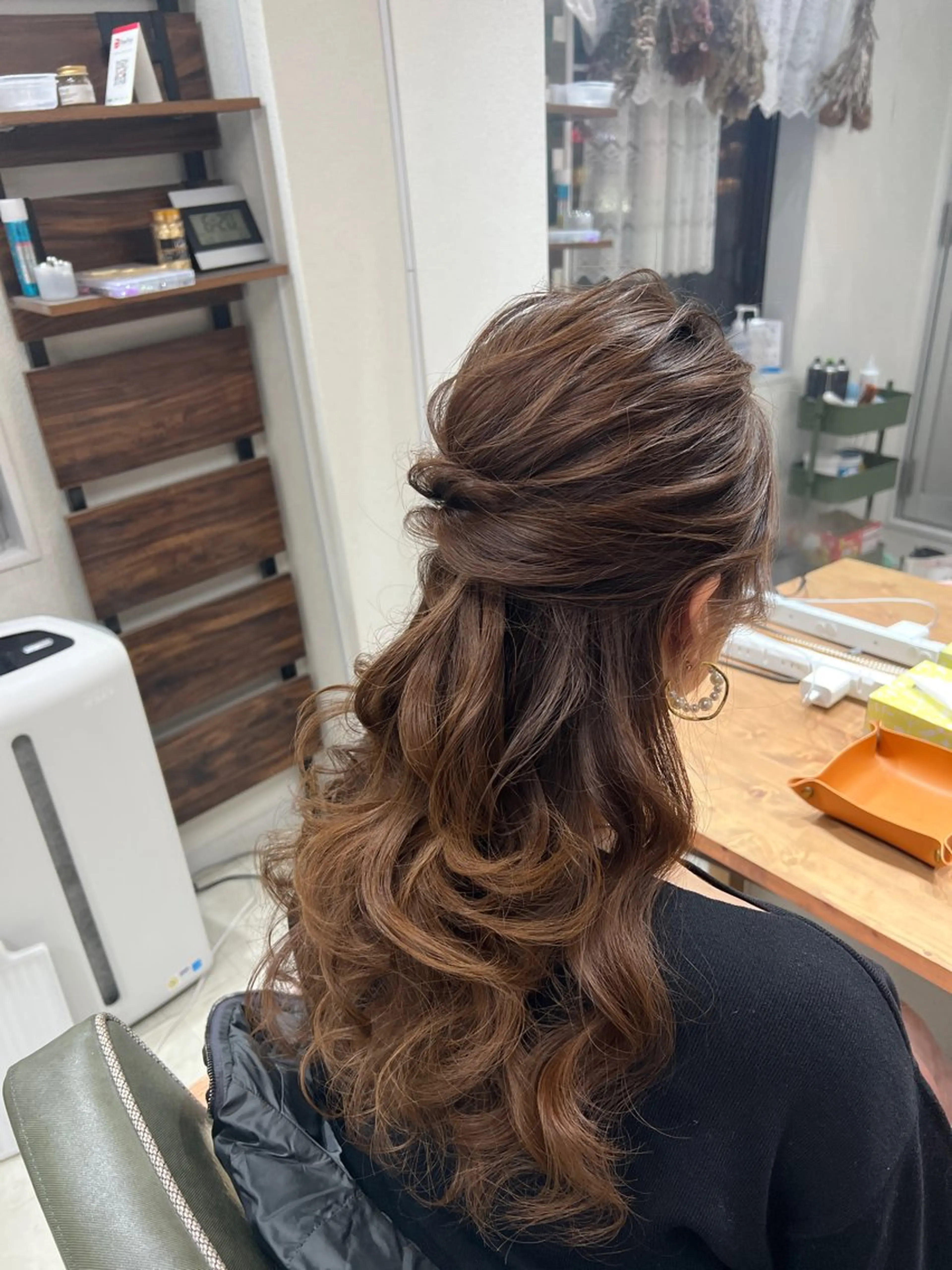 ロング ヘアアレンジ ハーフアップ 山室 敬義のヘアスタイル