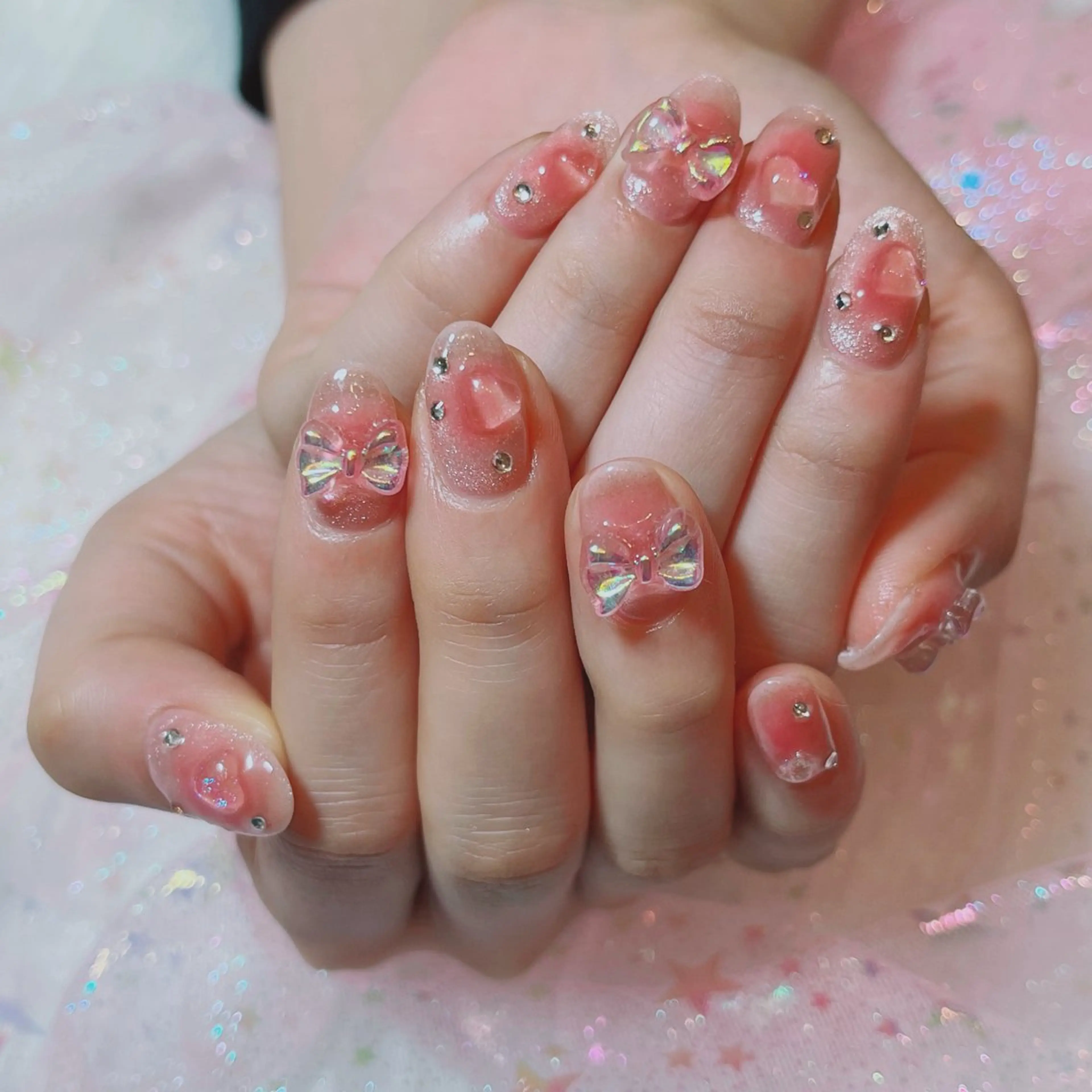 ネイル アートネイル チークネイル ロングネイル マグネットネイル ワンホンネイル ruirui.naildesign所属・RUI ☆のネイルデザイン