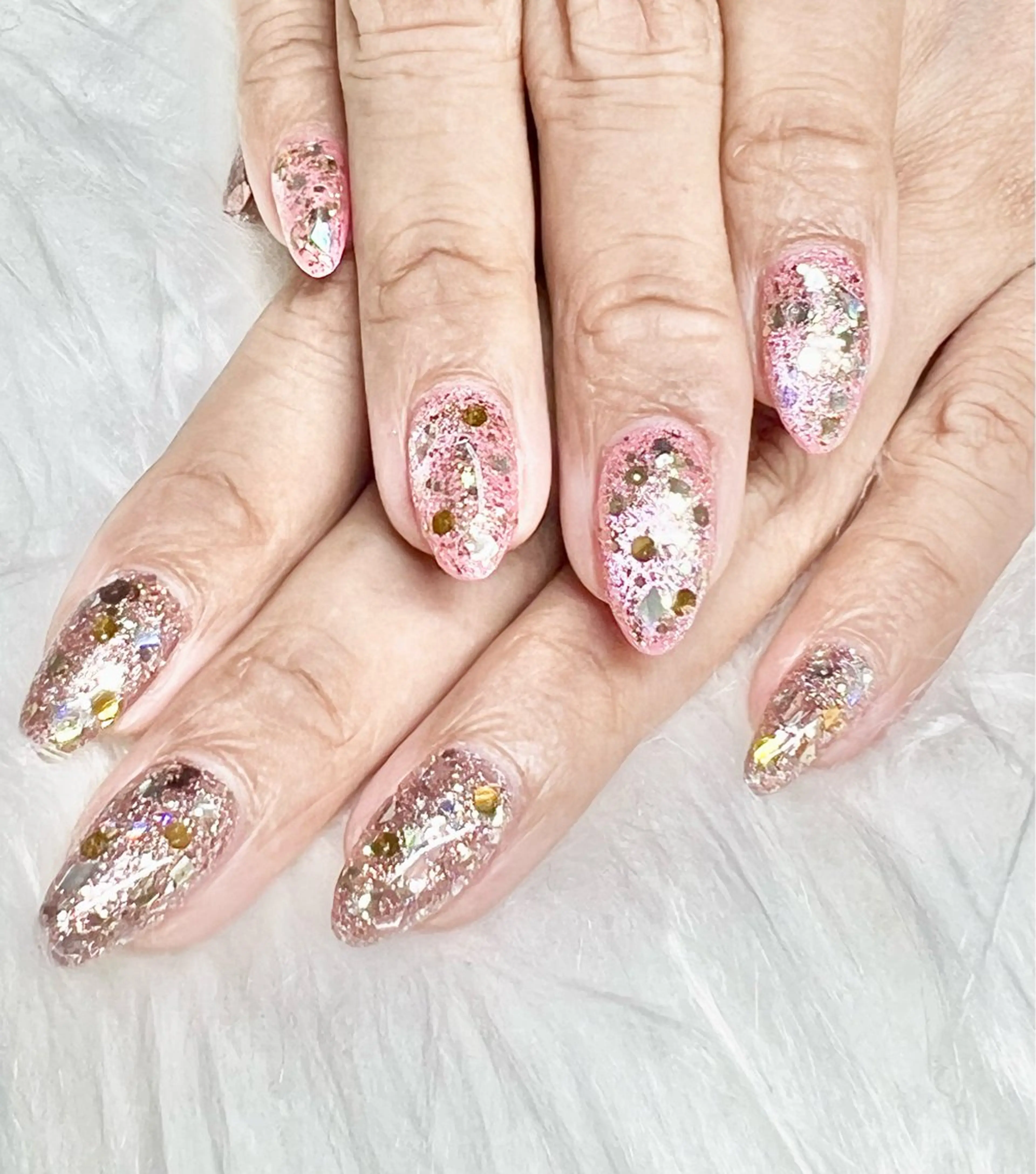 ネイル ラメ(グリッター) マグネットネイル kudo ikueのネイルデザイン