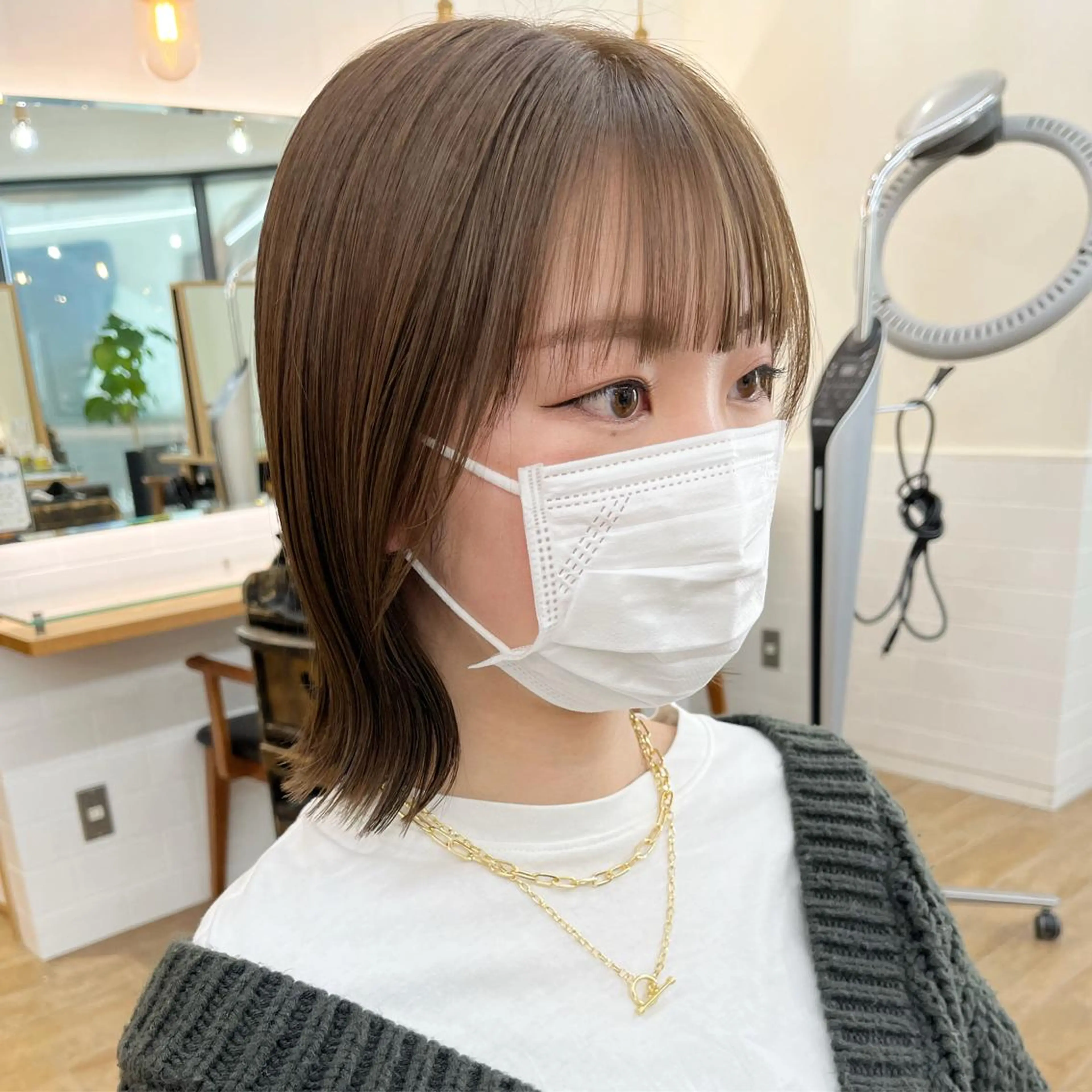 ミディアム カラー パーマ ヘアアレンジ メンズ キッズ ネイル マツエク・マツパ アイブロウ カット ヘアカラー トリートメント 横浜Bob美容師🤎 ERINAのヘアスタイル