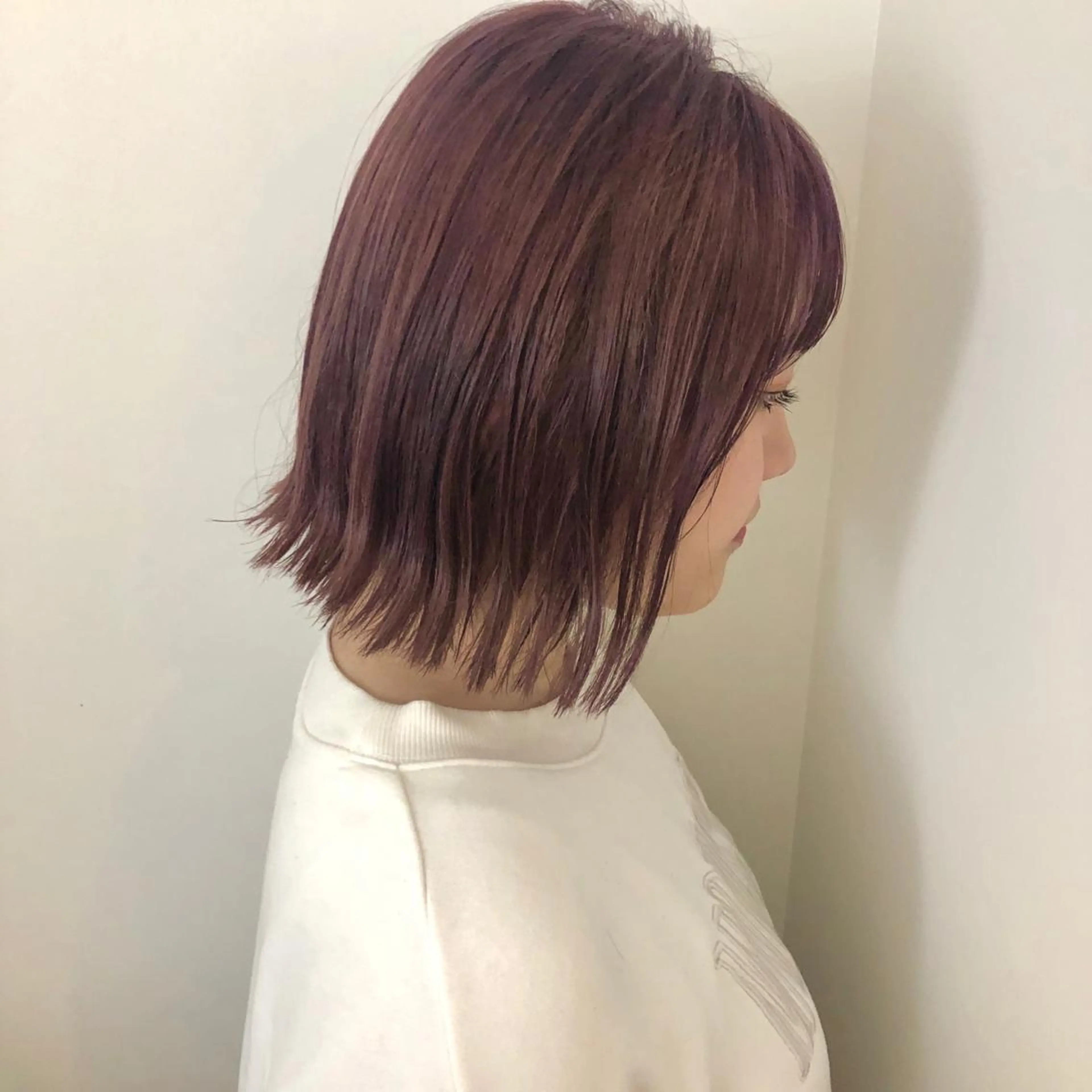 ミディアム カラー ラベンダーカラー ラベンダーピンク ピンクカラー レイヤー/お顔まわり 暖色カラー🍑Amiのヘアスタイル