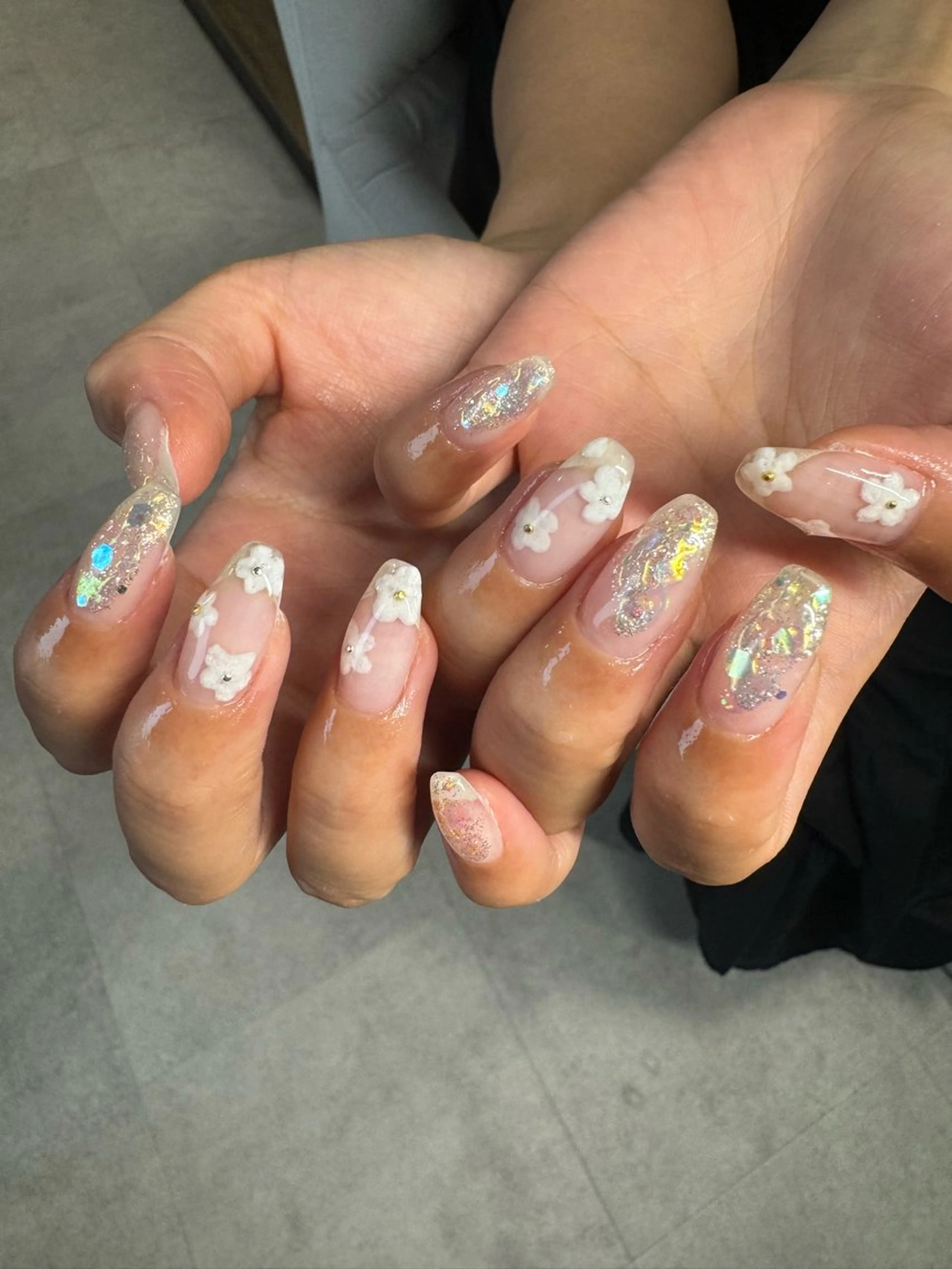 ネイル オーロラネイル キラキラネイル ハンドネイル Nana nail所属・NANA NAILのネイルデザイン