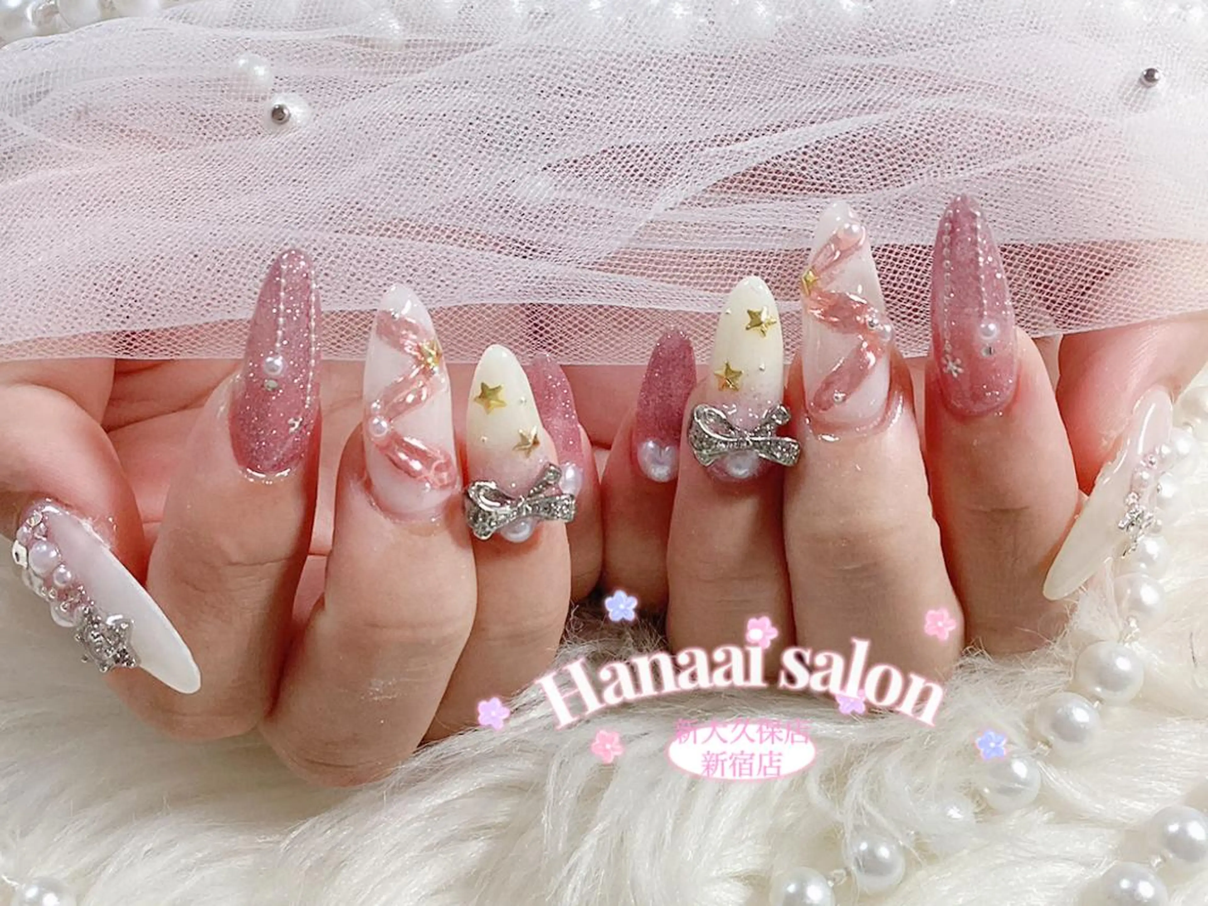 ネイル ハンドネイル Hanaai Salon新大久保店のネイルデザイン