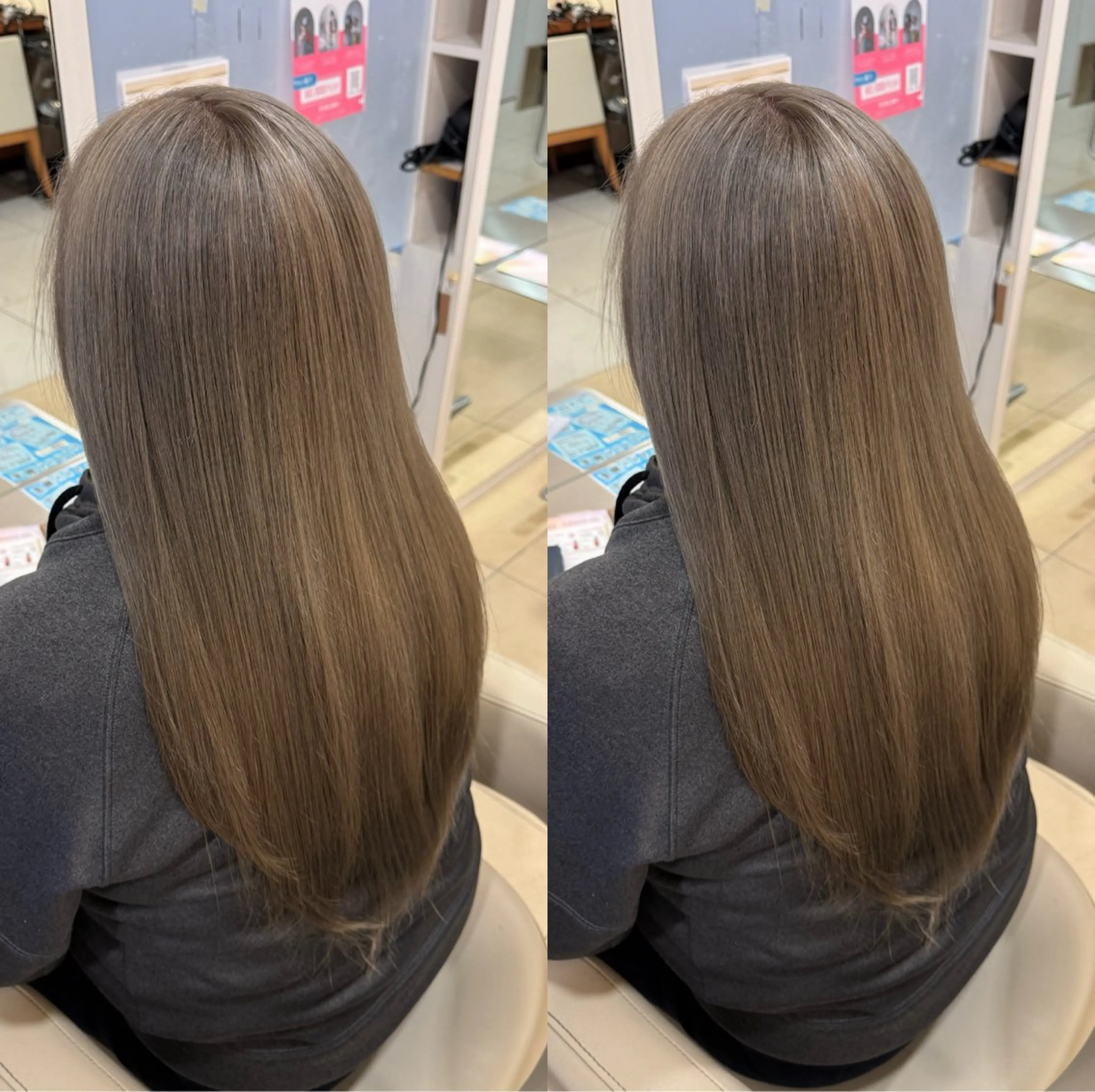 ロング カラー グレージュ ヘアカラー トリートメント 🦋ICONIQ豊田 /艶髪/かおり🦋のヘアスタイル