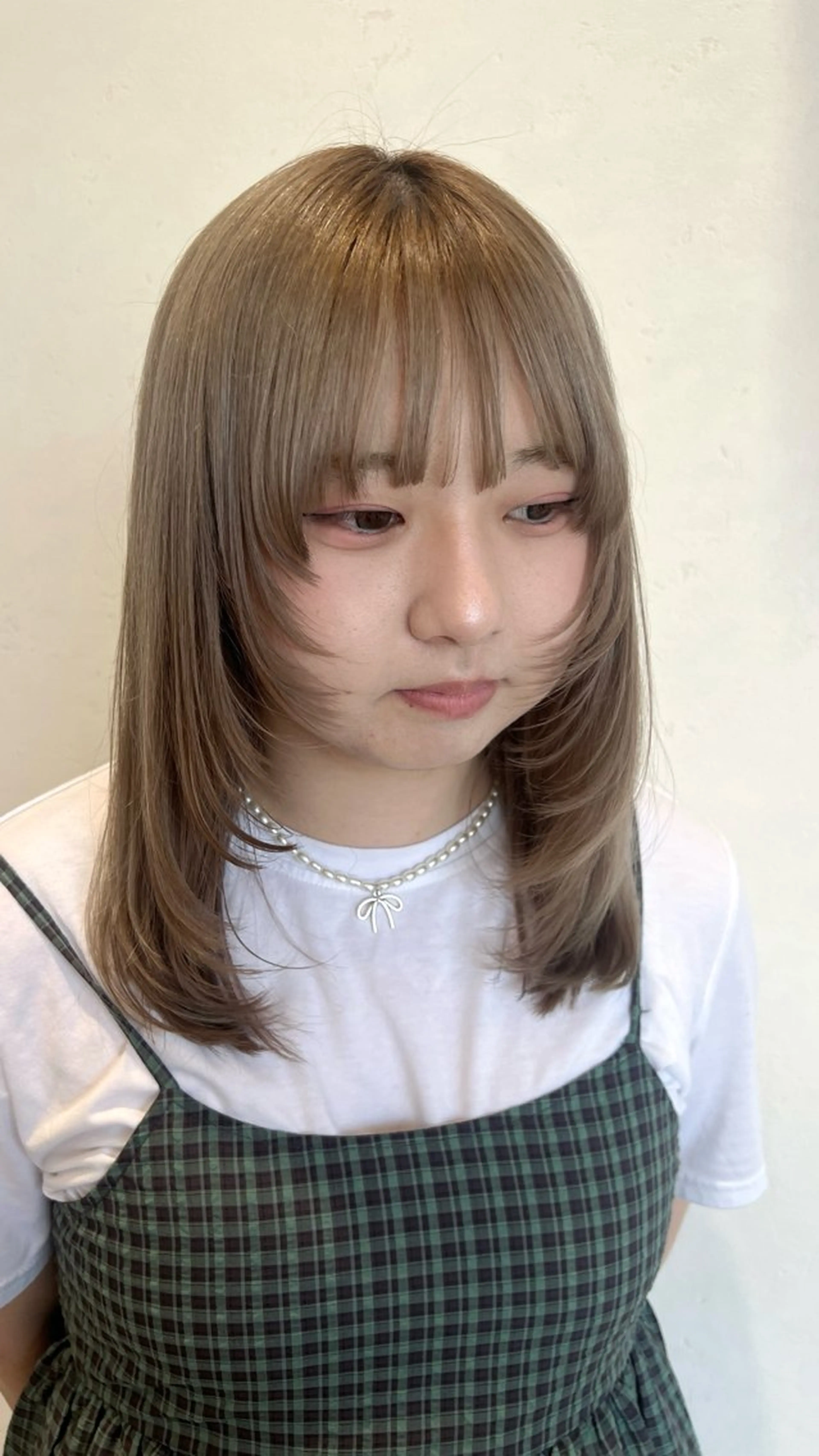 セミロング カラー グレージュ ハイレイヤー レイヤーカット カット ヘアカラー トリートメント レディース特化 ナチュラル☘︎︎芹七のヘアスタイル