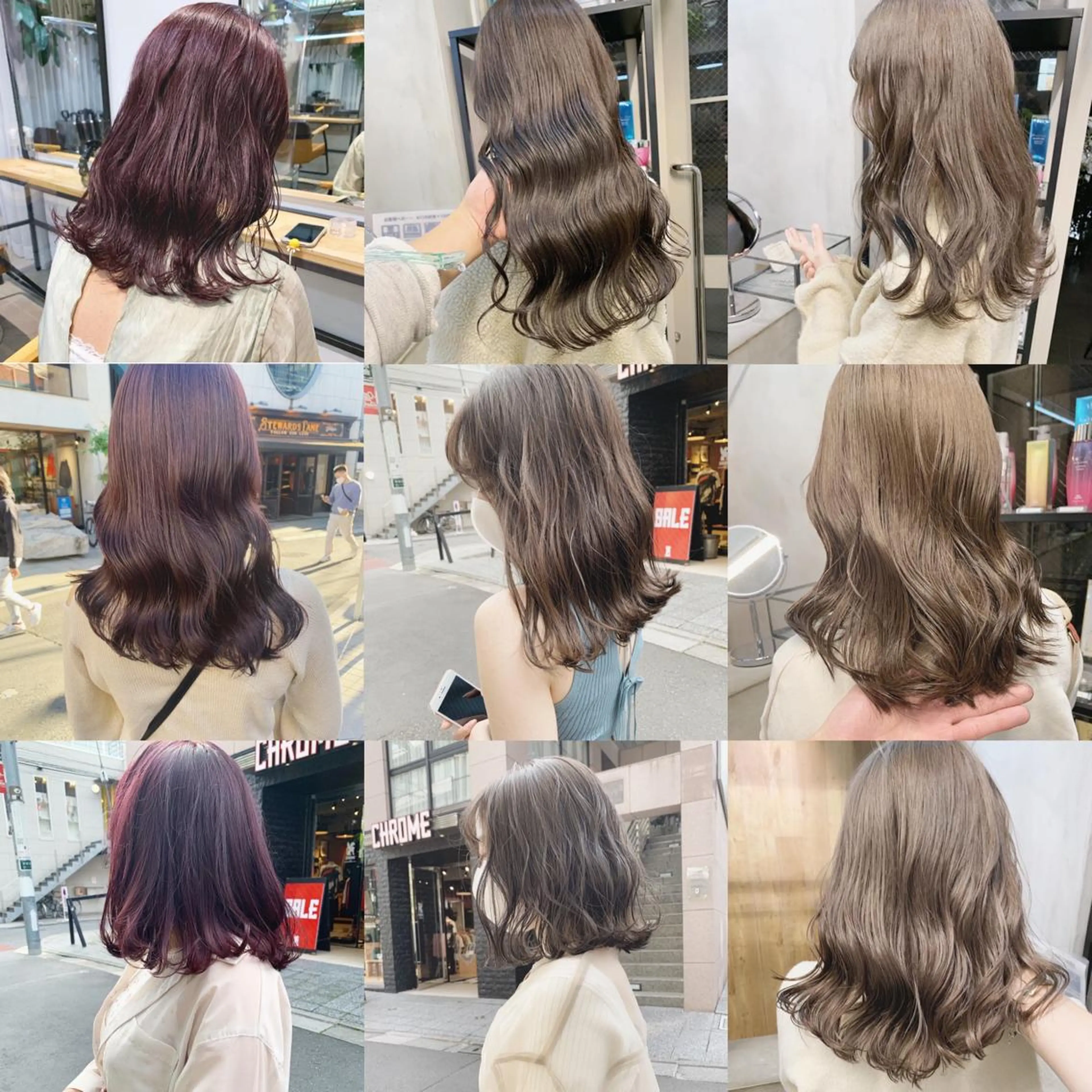 ミディアム カラー ネイル カット ヘアカラー トリートメント ハイトーン&暗髪🔥 表参道二刀流マエダのヘアスタイル