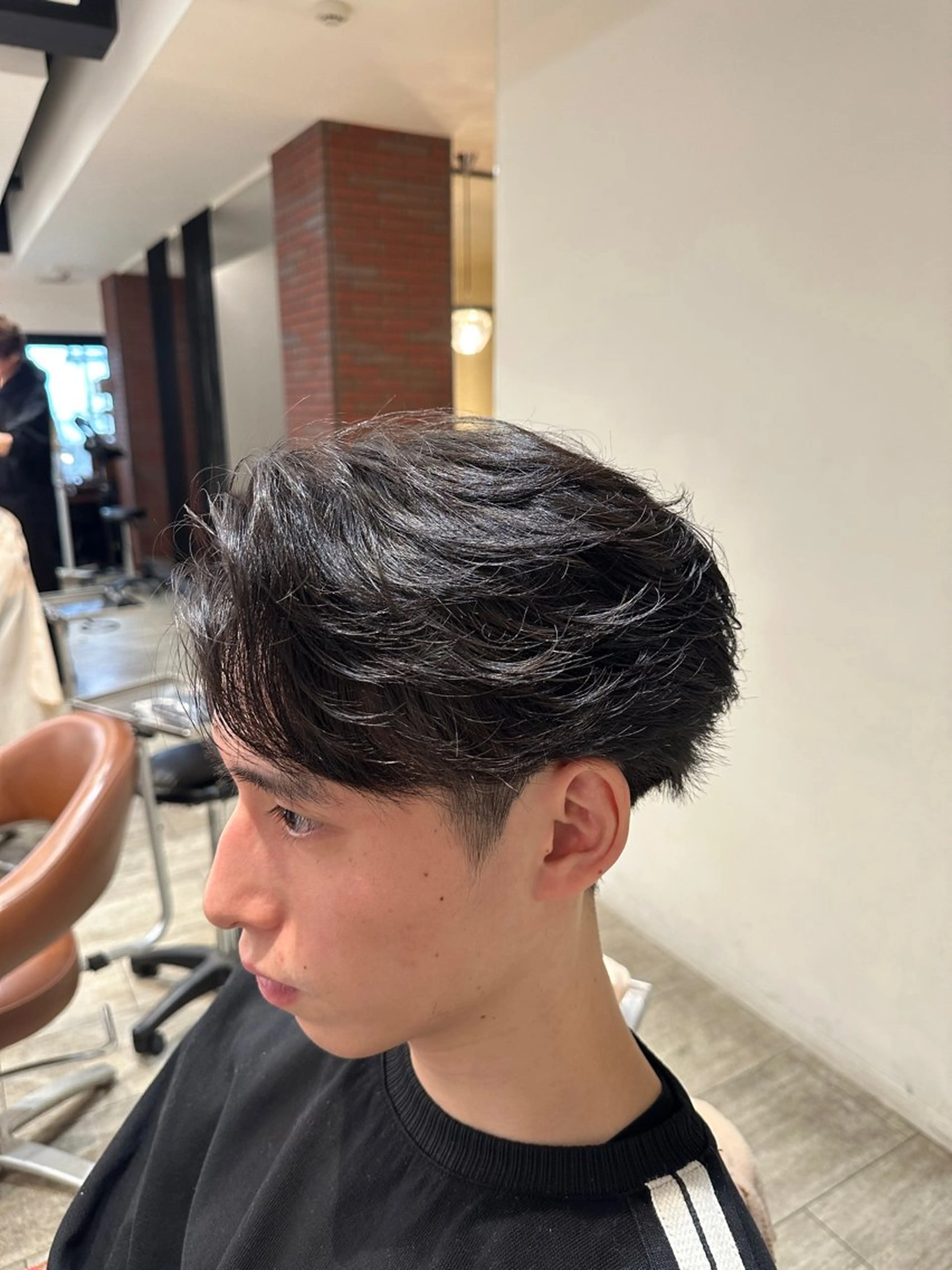 メンズ メンズパーマ/レイヤ ーカット岡田遥希のヘアスタイル