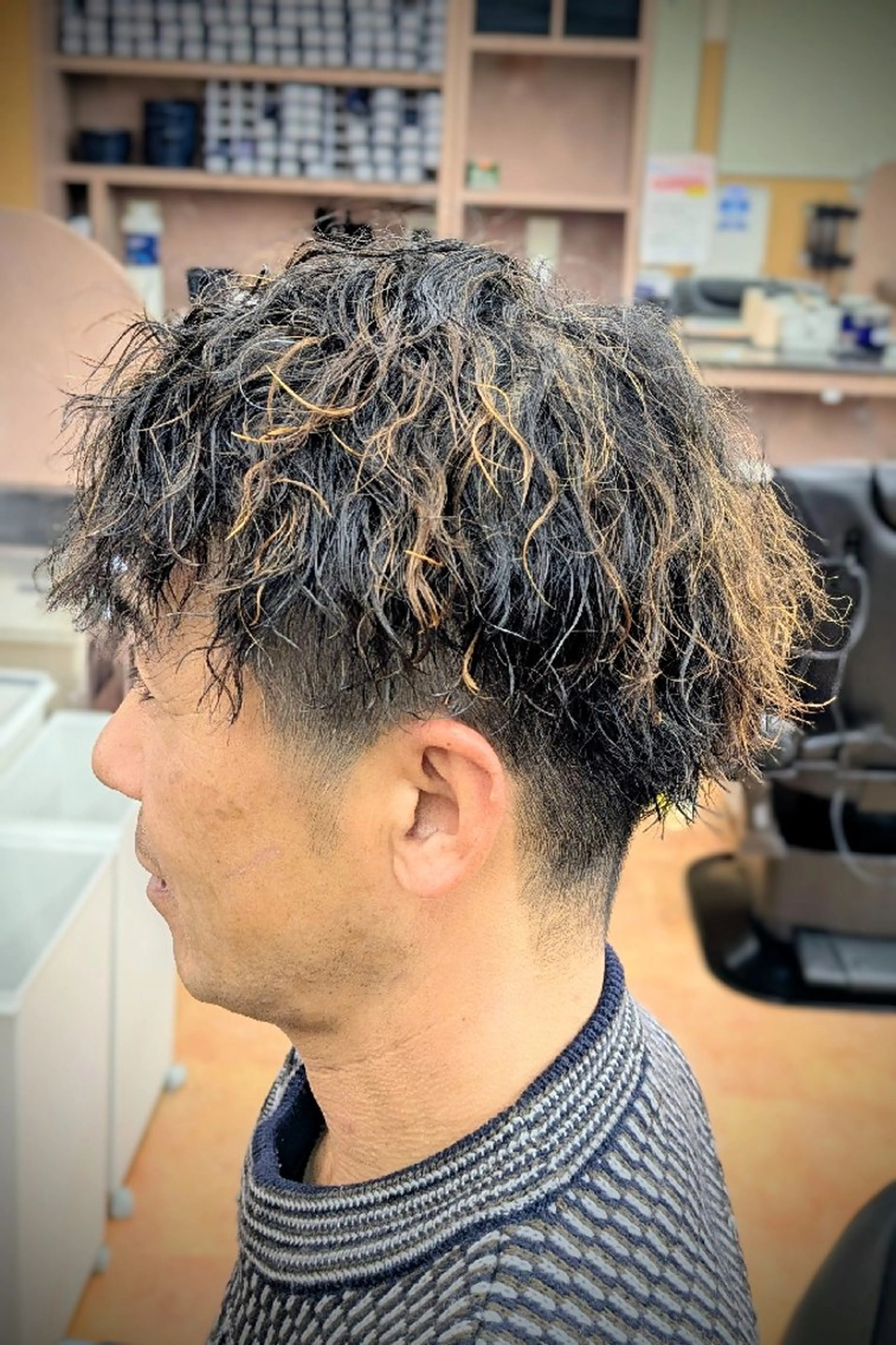 ショート パーマ ツイストスパイラルパーマ スパイラルパーマ 理容プラーナ長岡堺町店所属・理容プラーナ 福井のヘアスタイル