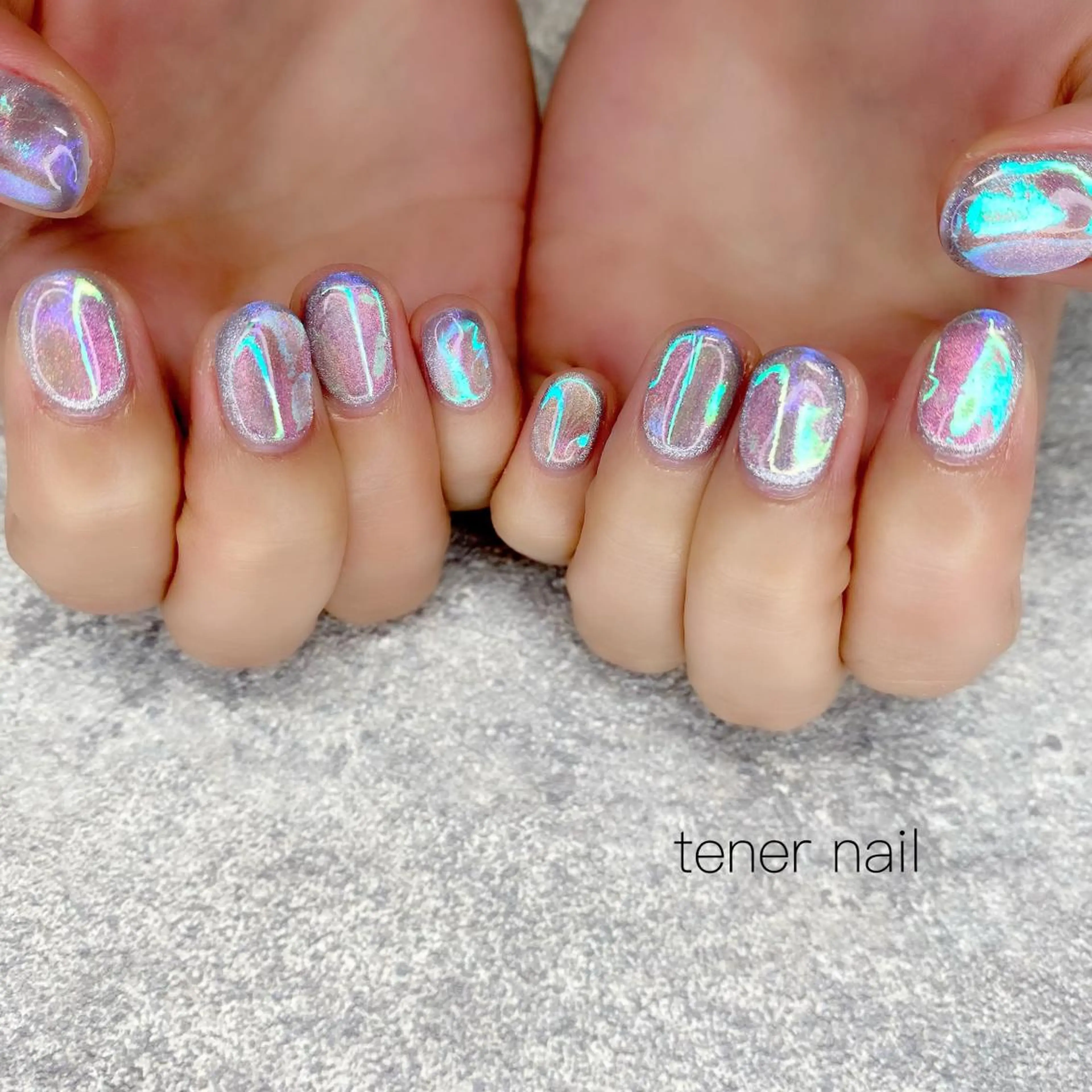 ネイル 氷ネイル・うるうるネイル tener  nail  テネルネイル所属・テネルネイル tener nailのネイルデザイン