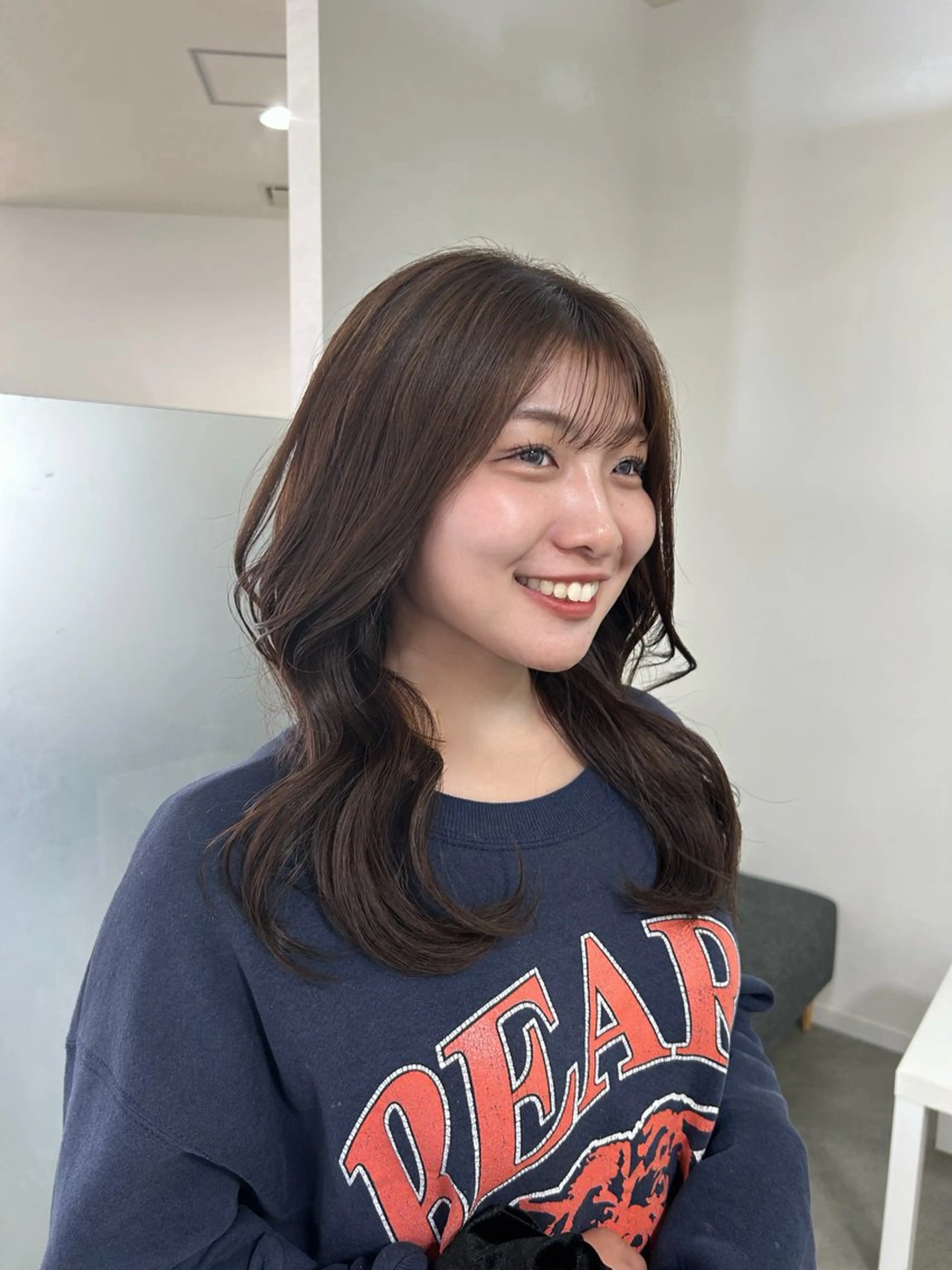 ミディアム カラー 古川 みやこのヘアスタイル