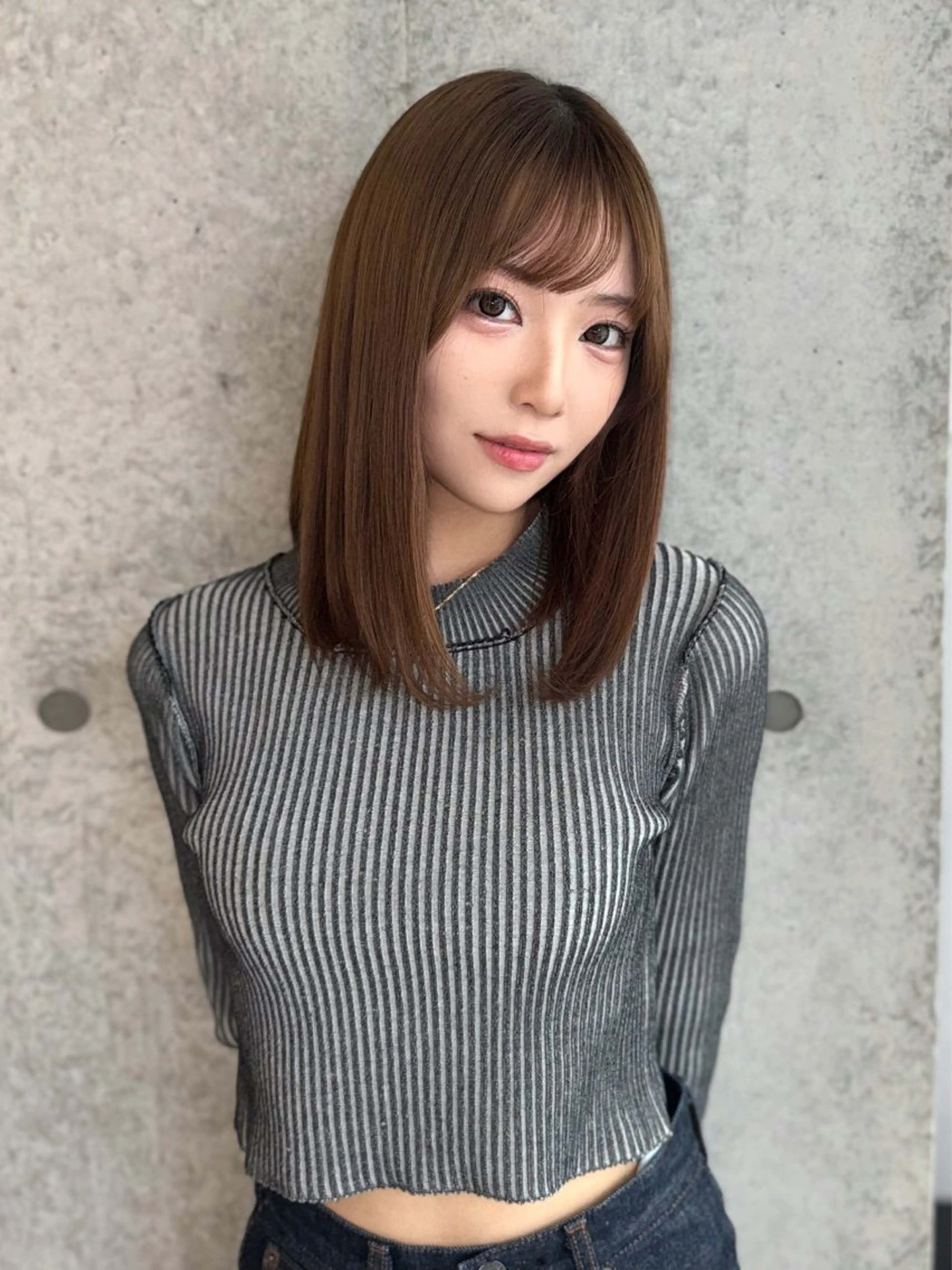 ミディアム トリートメント karina🌿レイ ヤーカット/髪質改善のヘアスタイル