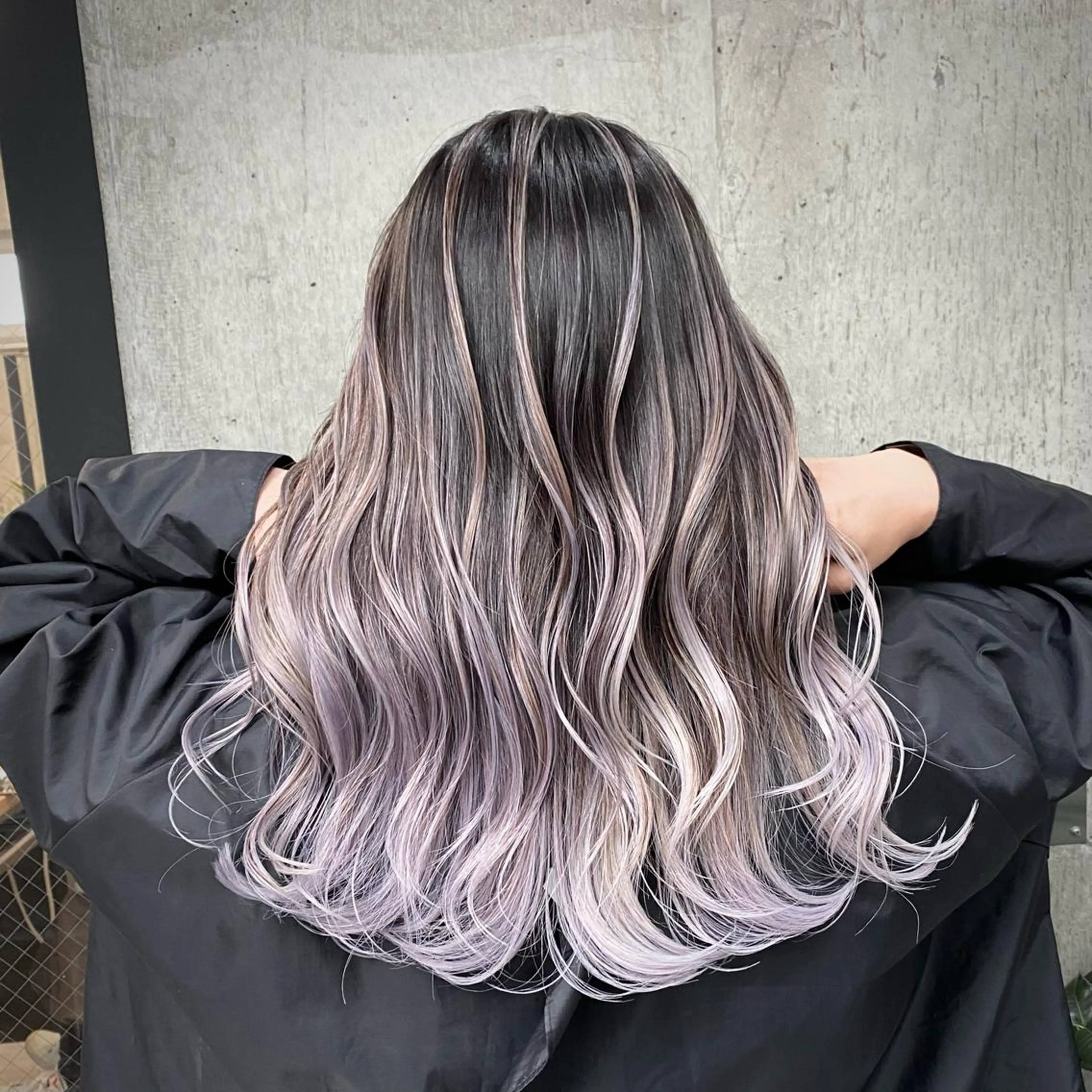 ロング カラー バレイヤージュ デザインカラー ハイライトカラー ハイライト レイヤーカット ヘアカラー 🌈透明感カラー ✨松田龍也🌈のヘアスタイル