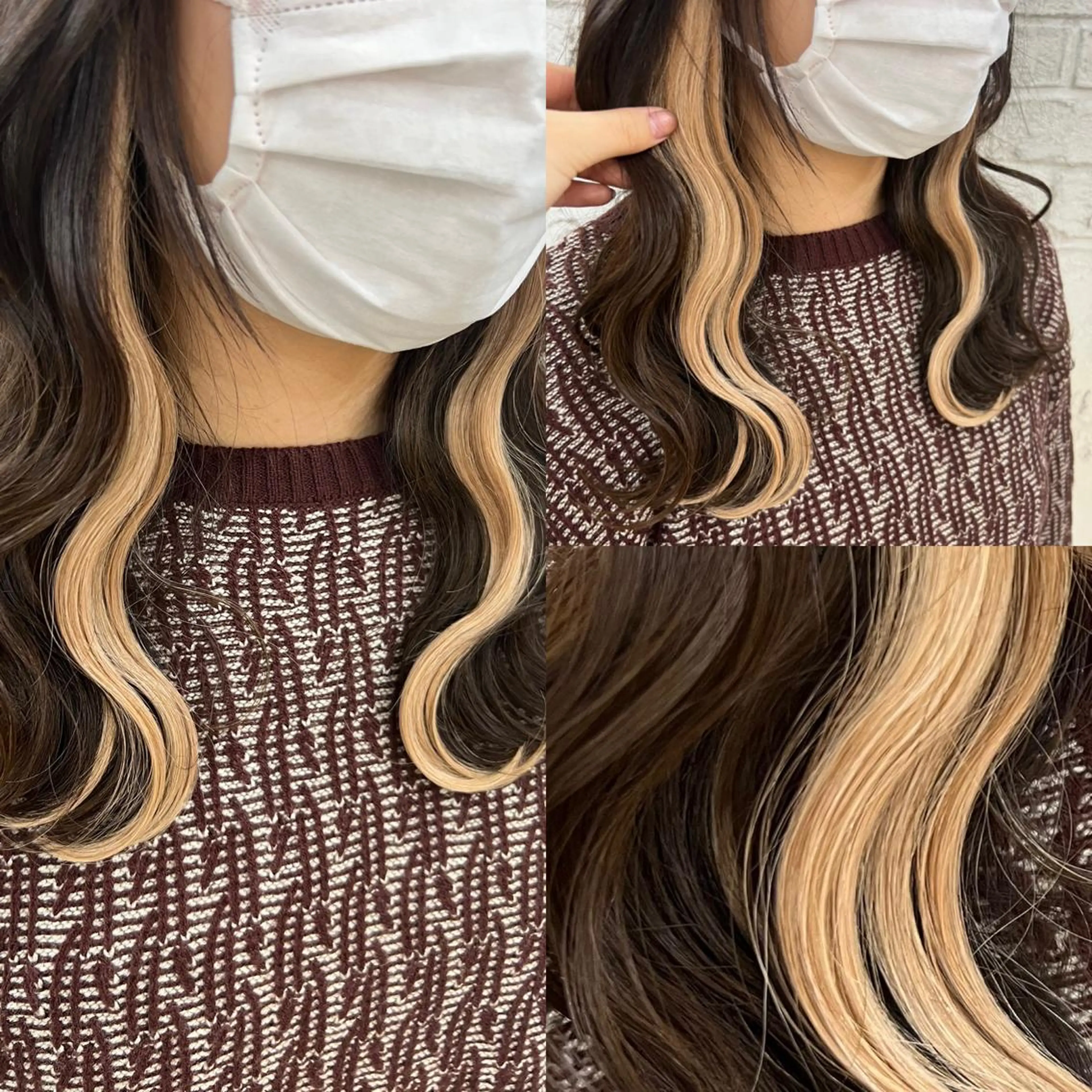 セミロング エクステ＆艶カラー 🎀YURINA🎀のヘアスタイル