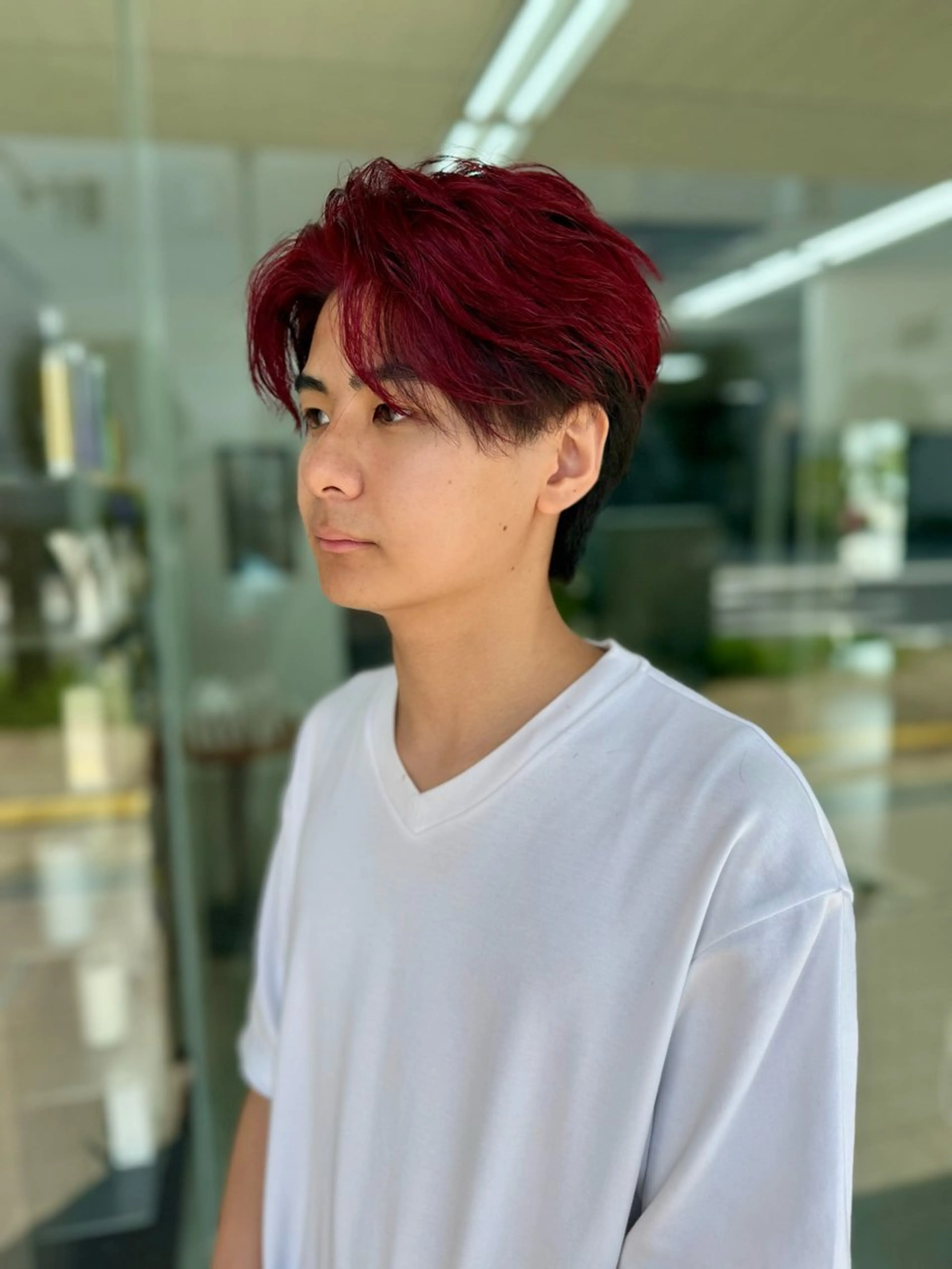 ショート カラー メンズ レッドカラー ヘアカラー メンズパーマの達人 / タカシマダイスケのヘアスタイル