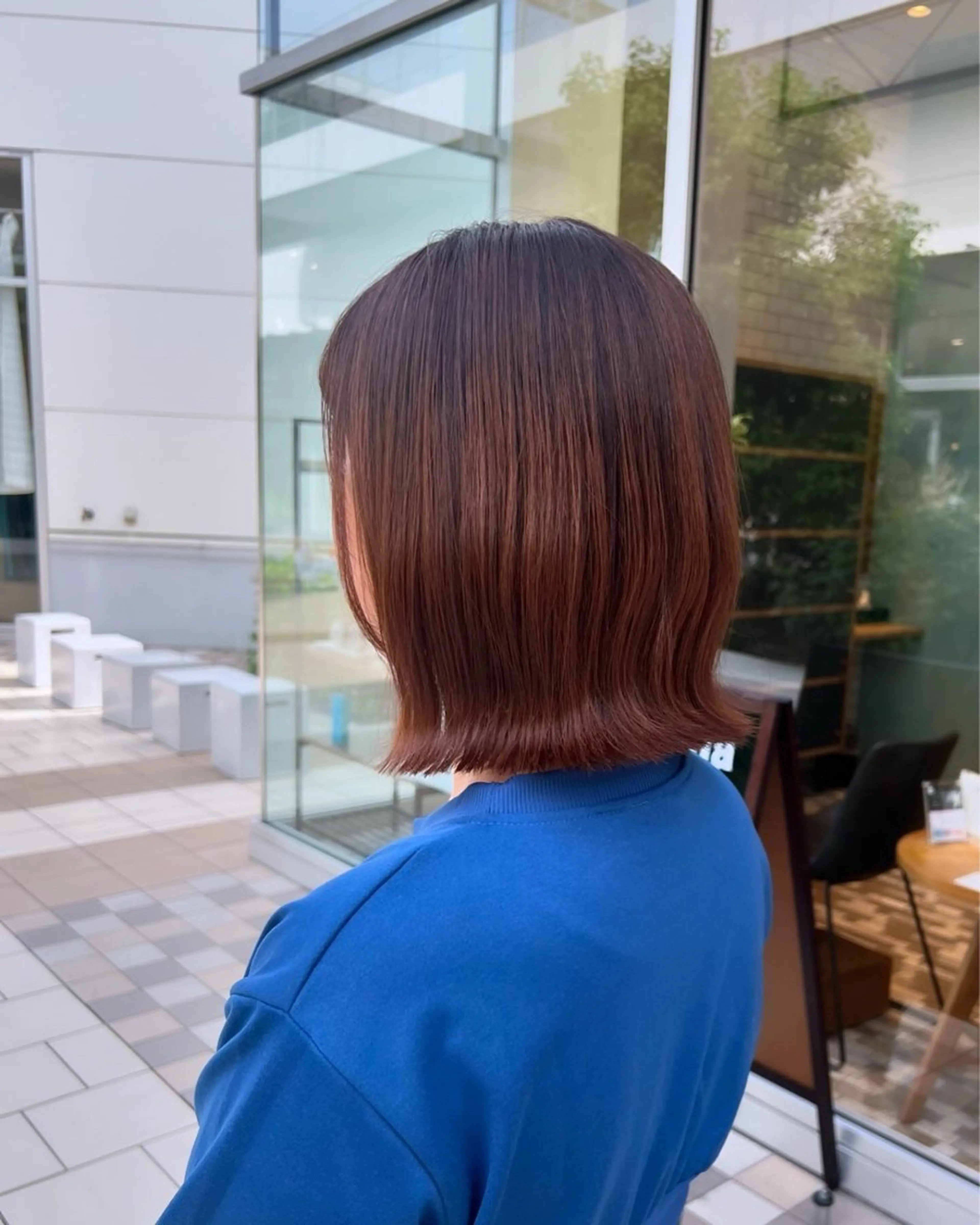 ミディアム カラー ボブ カット ヘアカラー トリートメント 🫧Ai/ ロロネー森ノ宮💖のヘアスタイル