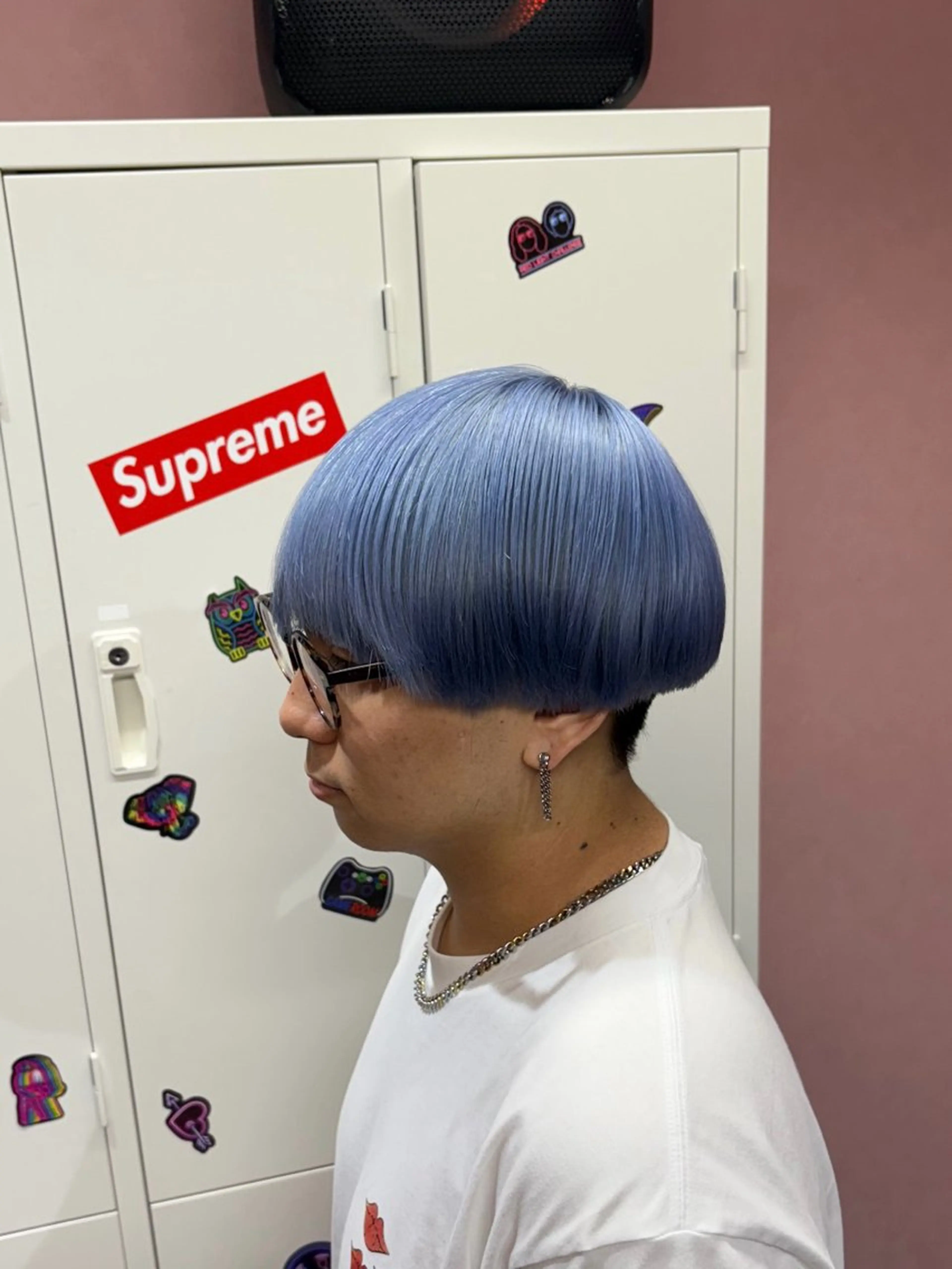 カラー メンズ ブルーカラー ハイトーン/ブリーチ /hikaruのヘアスタイル