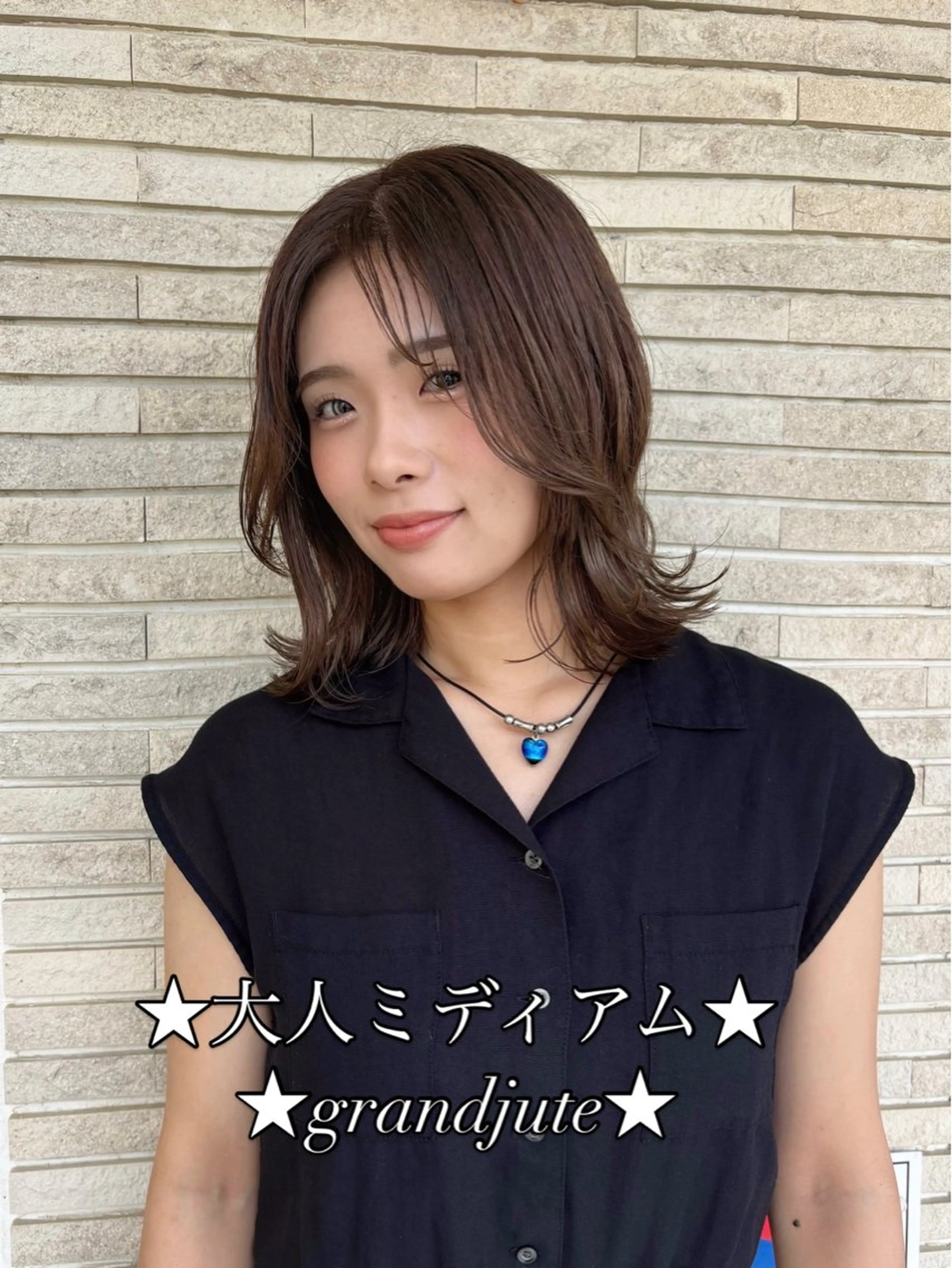 ミディアム カラー イルミナカラー カット ヘアカラー grand juteのヘアスタイル