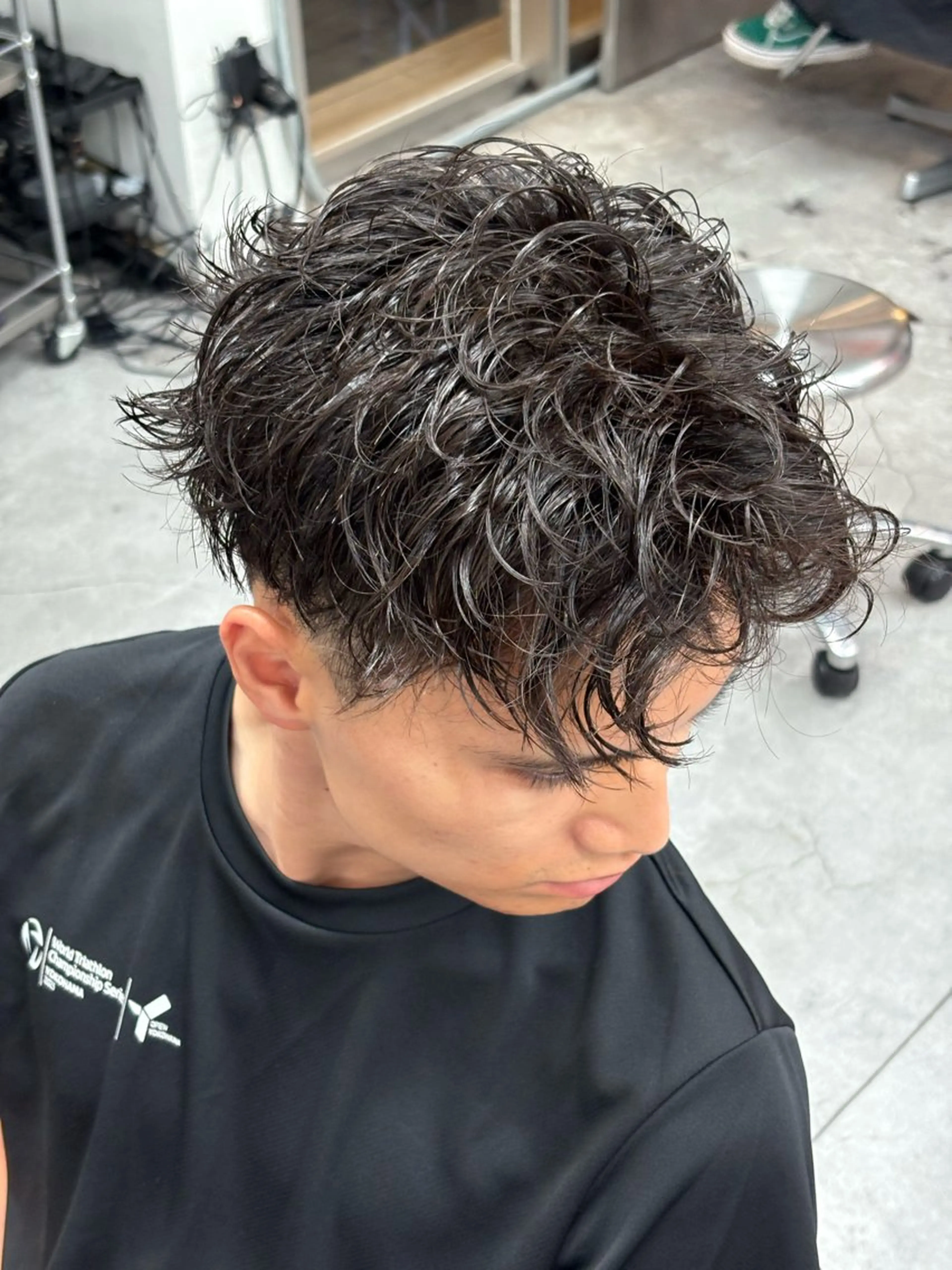 ミディアム カラー パーマ メンズ カット パーマ トリートメント ヘアセット メンズパーマ特化 🔥韓国ヘア職人🔥のヘアスタイル