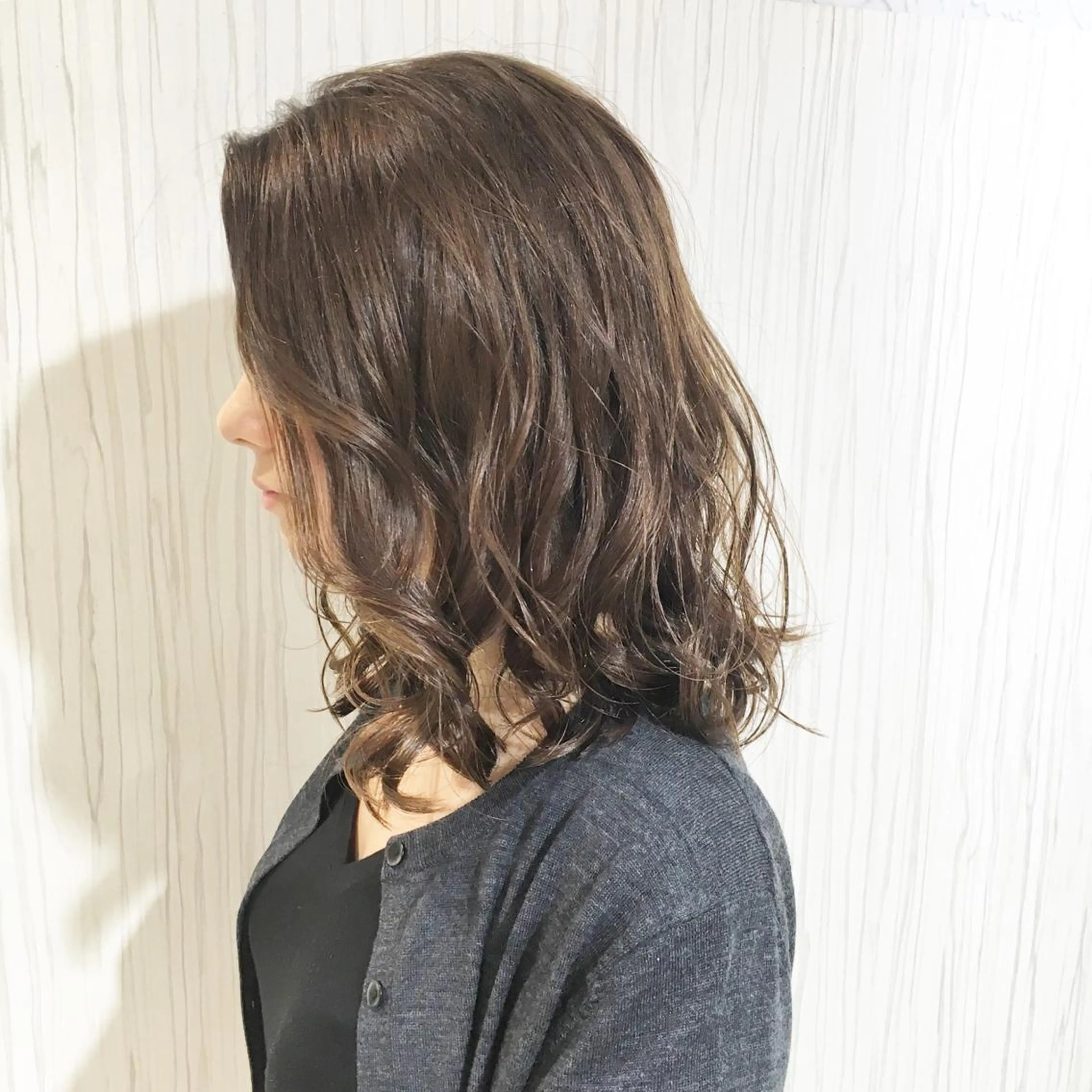 ミディアム セミロング ロング カラー パーマ ヘアアレンジ アッシュ アッシュブラウン ブラウンカラー ✨艶髪✨透明感✨ 山内大樹のヘアスタイル