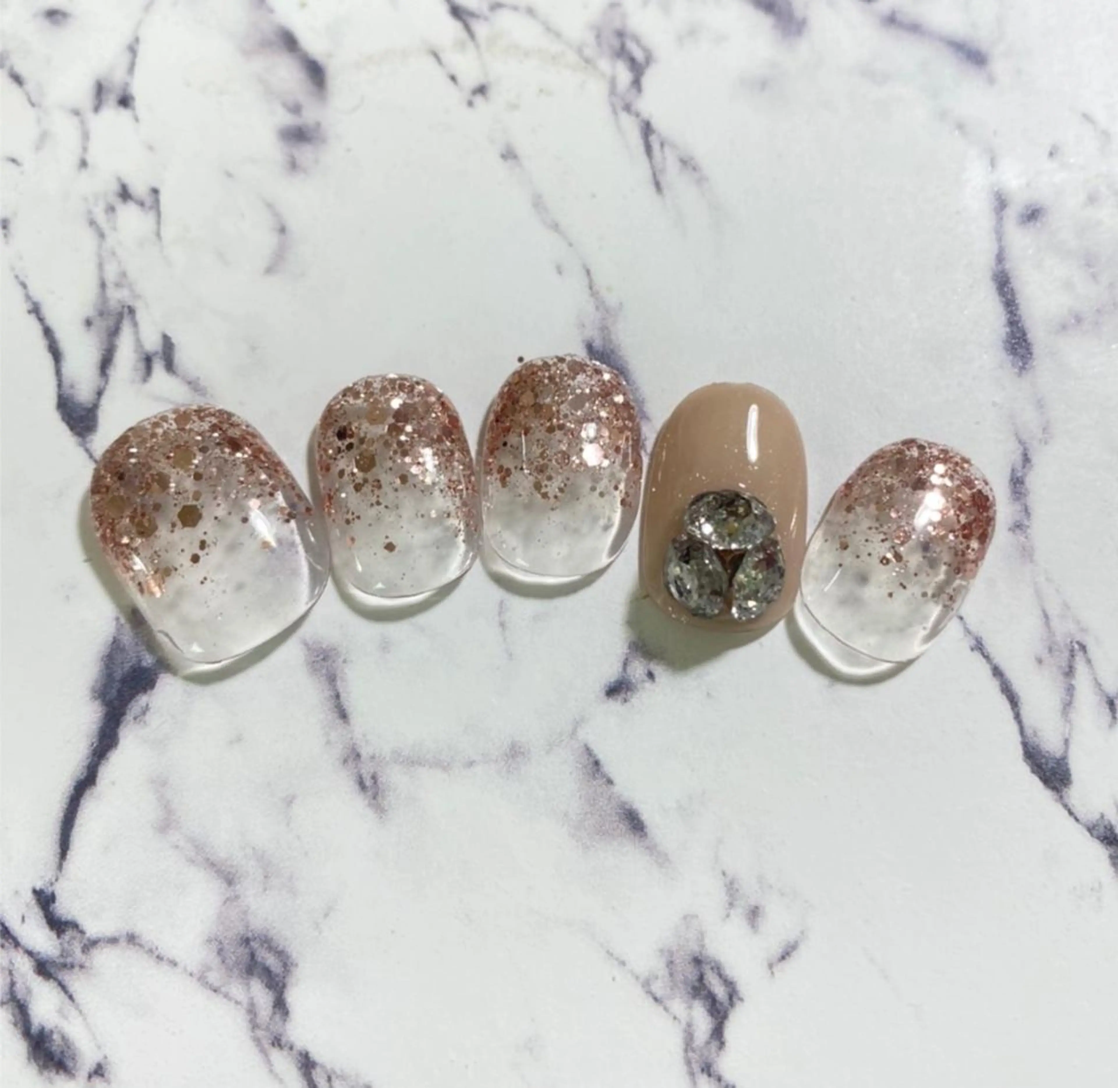 ネイル アートネイル オーロラネイル 長さ出し フレンチネイル ガラスフレンチ ハンドネイル nail salon  Stella*所属・菅原 ミヤのその他イメージ