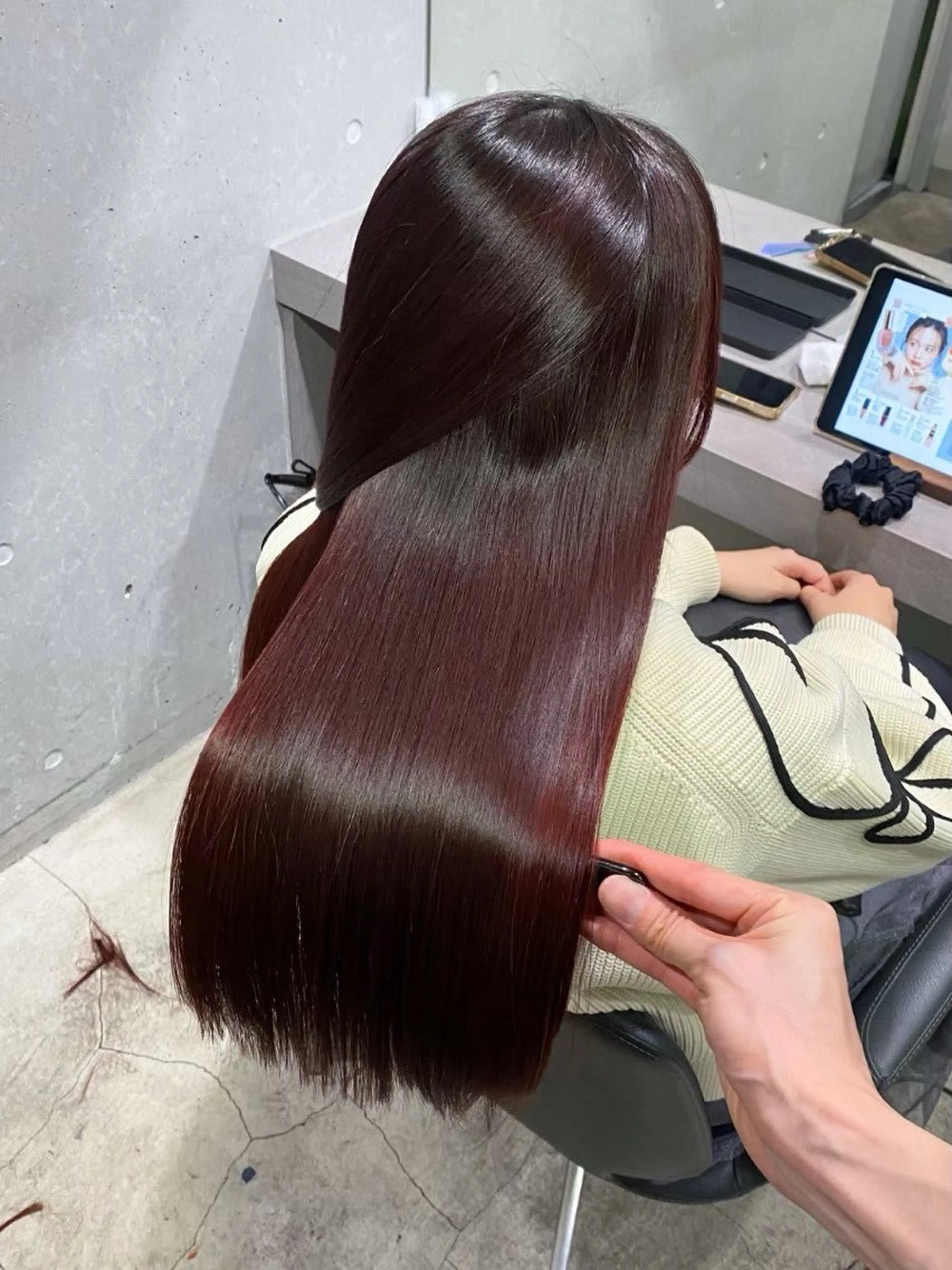 ロング 縮毛矯正 トリートメント 大野 仁のヘアスタイル