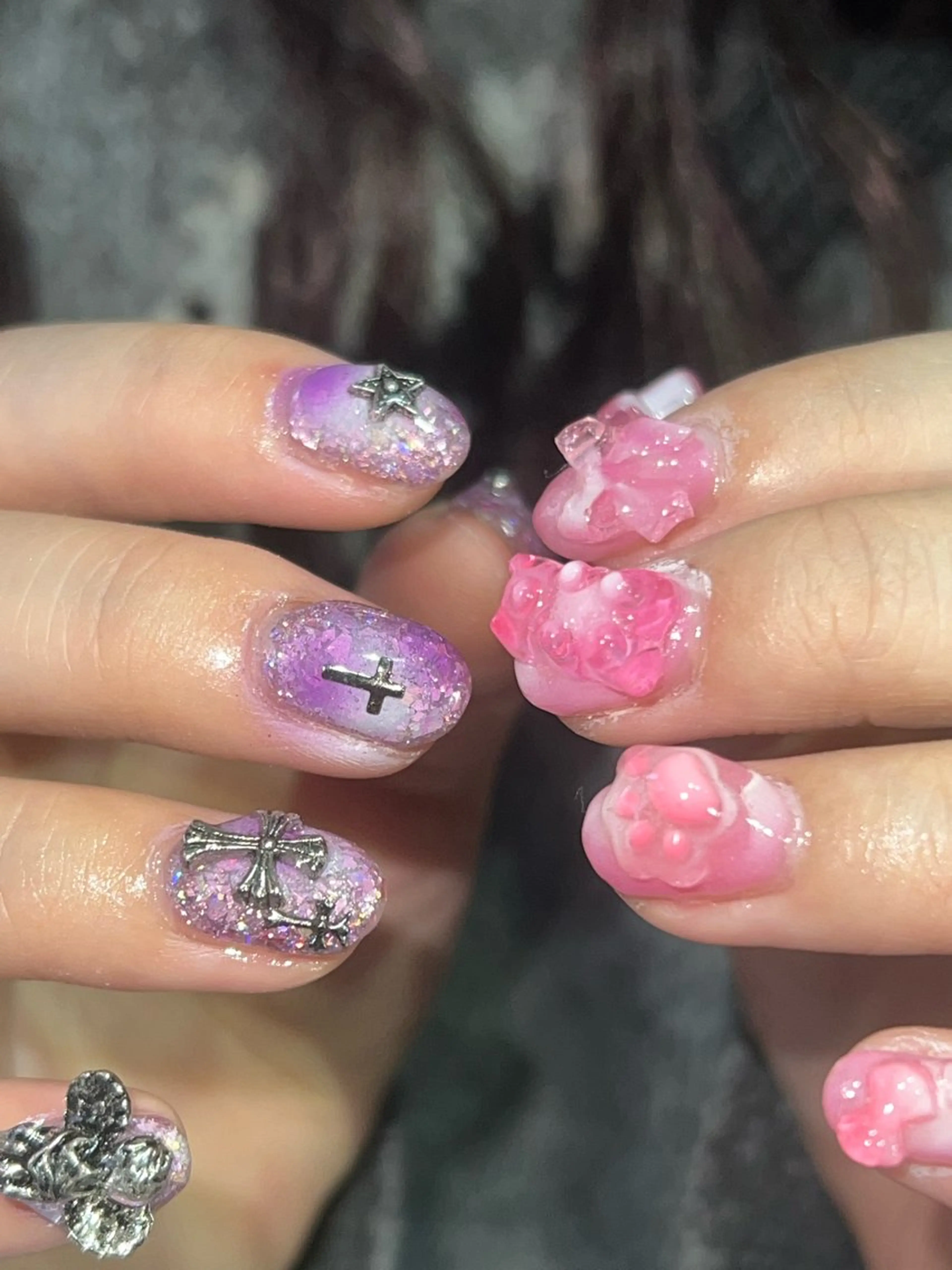 ネイル ハンドネイル Hata nail 🎀個性派ニュアンスのネイルデザイン