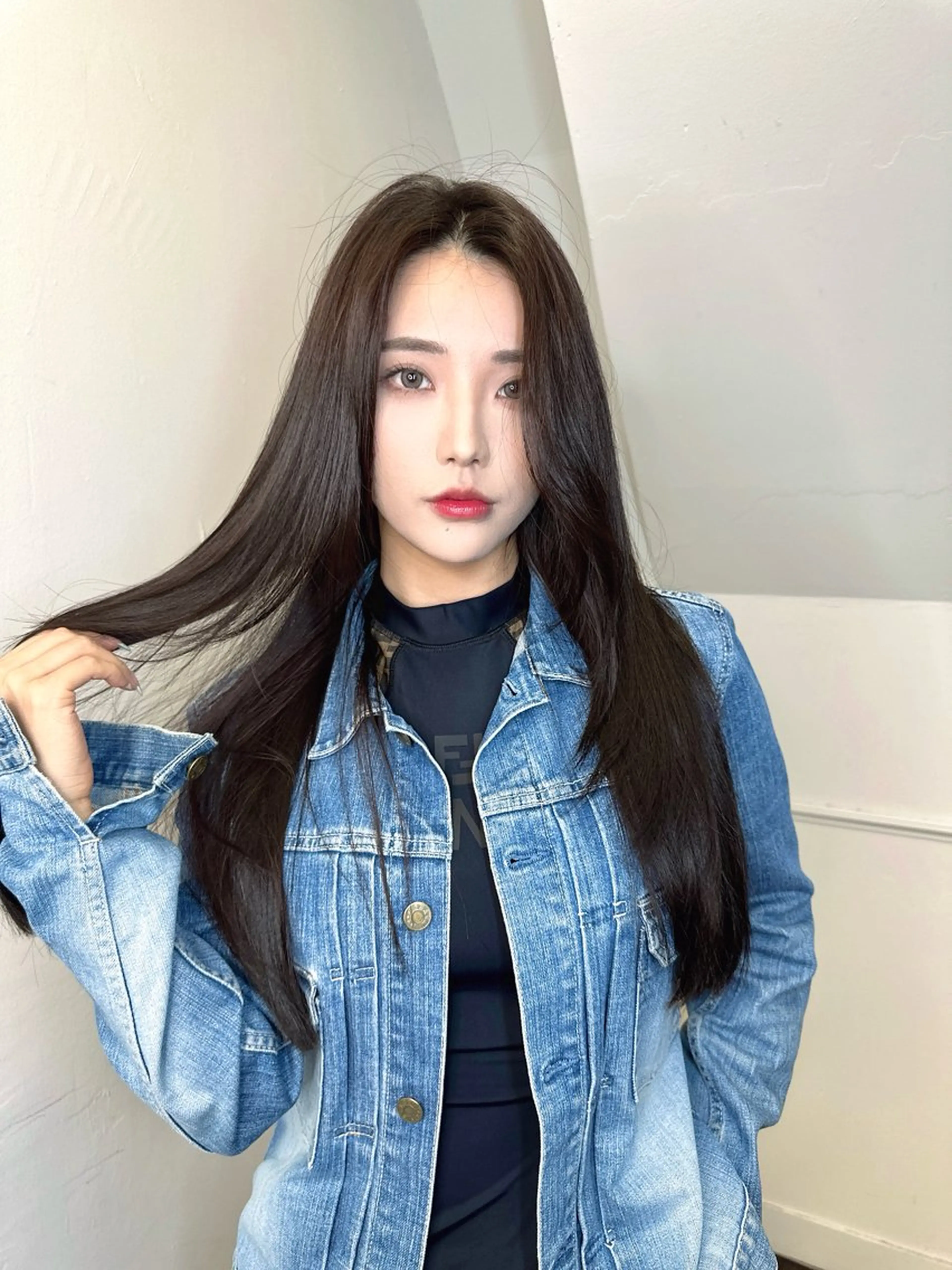 ロング カラー レイヤーカット ワンホンヘア カット ヘアカラー トリートメント ワンホンヘア ケラチン/Kaitoのヘアスタイル