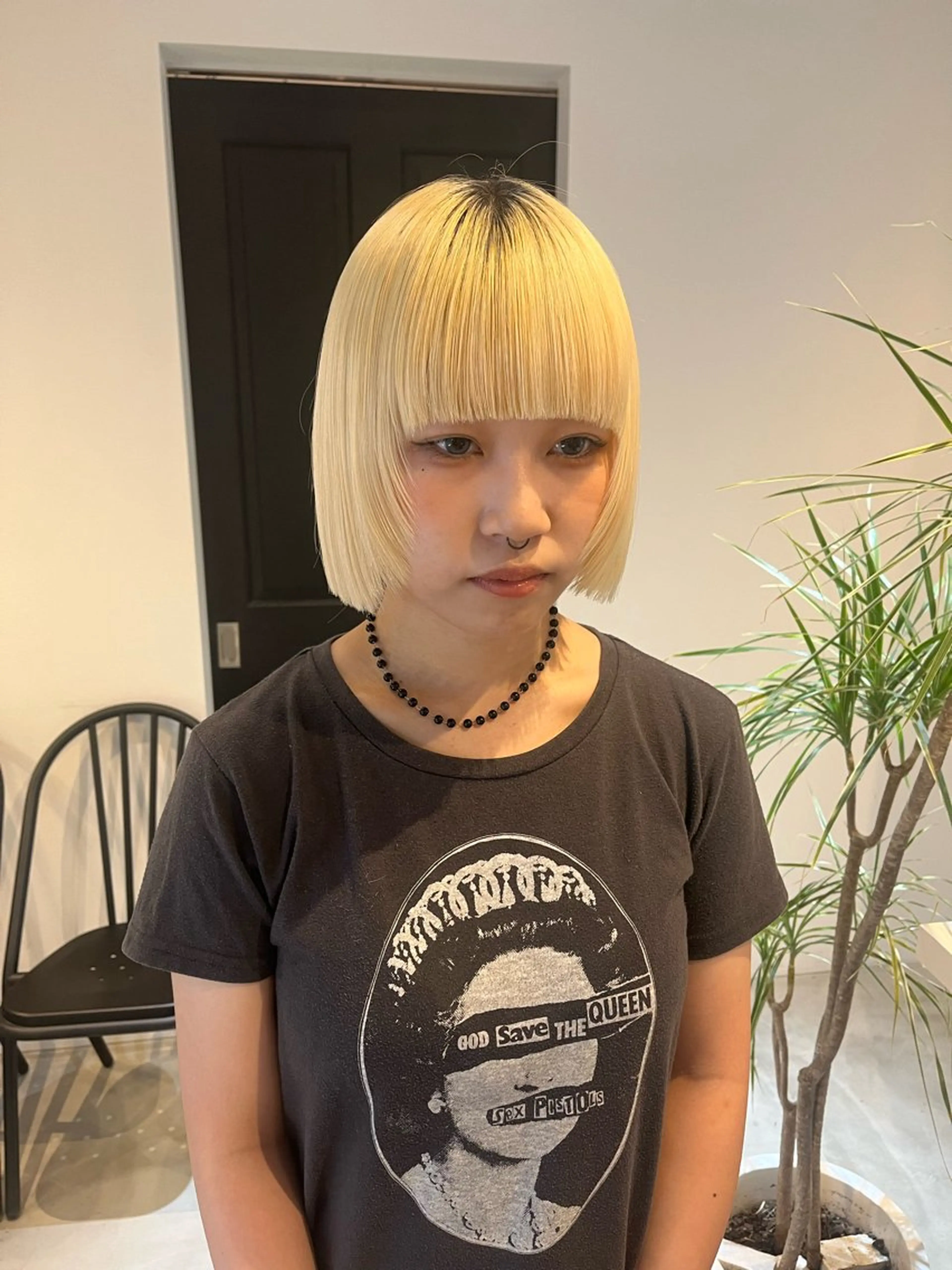 ショート 顔まわりレイヤー レイヤーカット ALLYS 渋谷店所属・最高級の艶のある カラーmei🎨のヘアスタイル