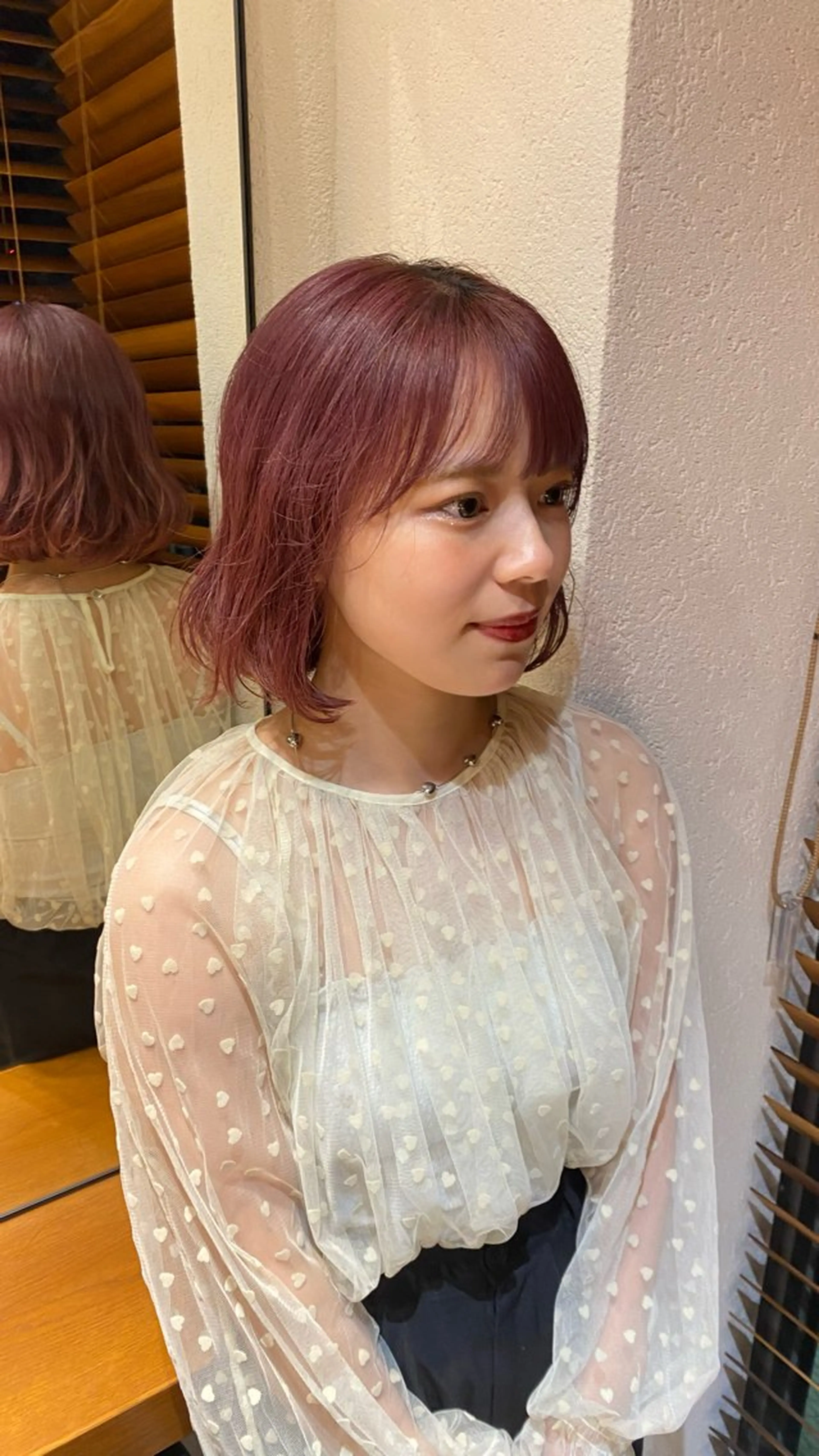 ミディアム カラー 《無料カットモデル / perm》ナミのヘアスタイル