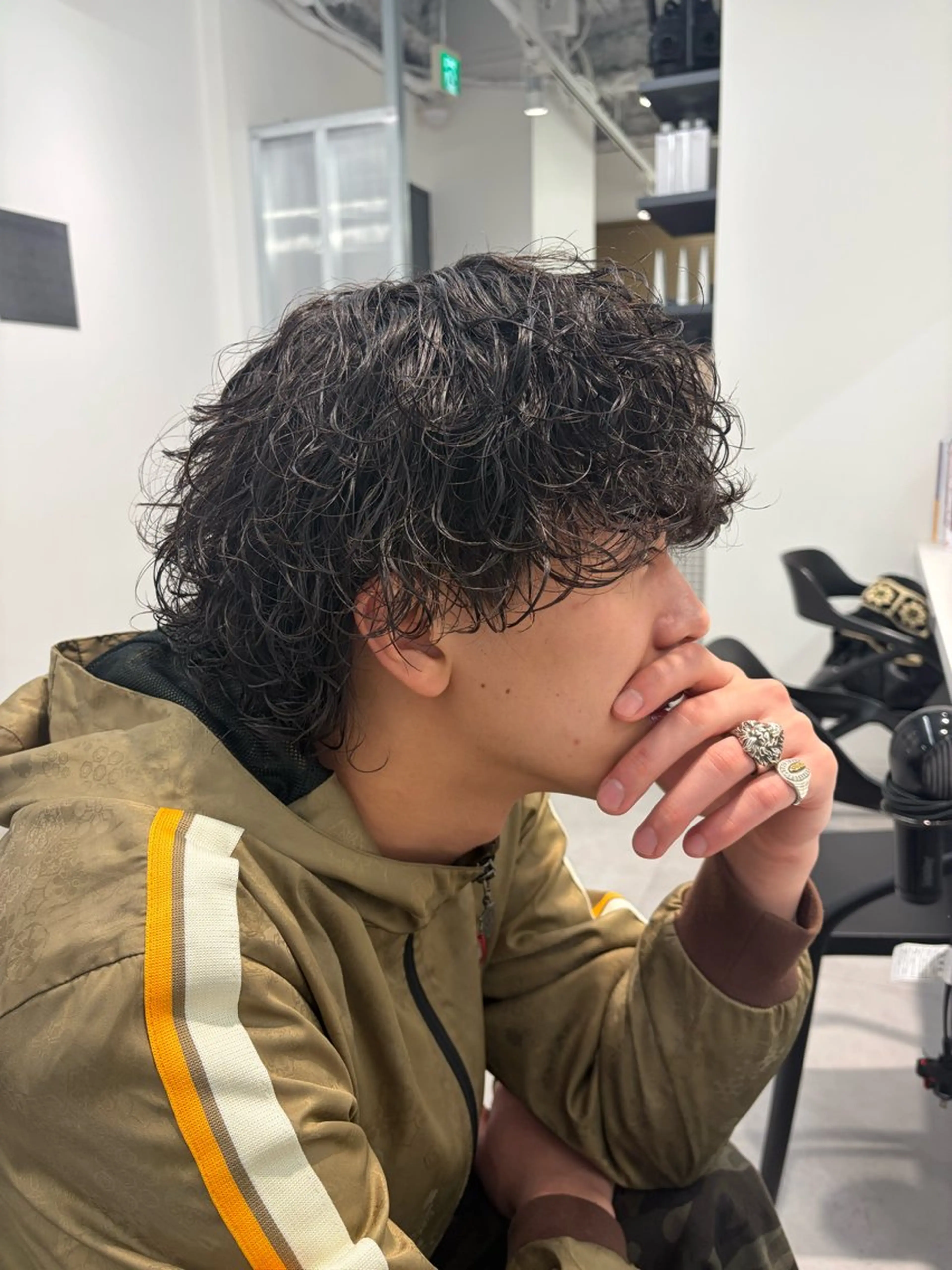 パーマ メンズ メンズパーマ メンズウルフカット ウルフカット Ace栄所属・メンズ専門/ メンズパーマ/ゆうとのヘアスタイル