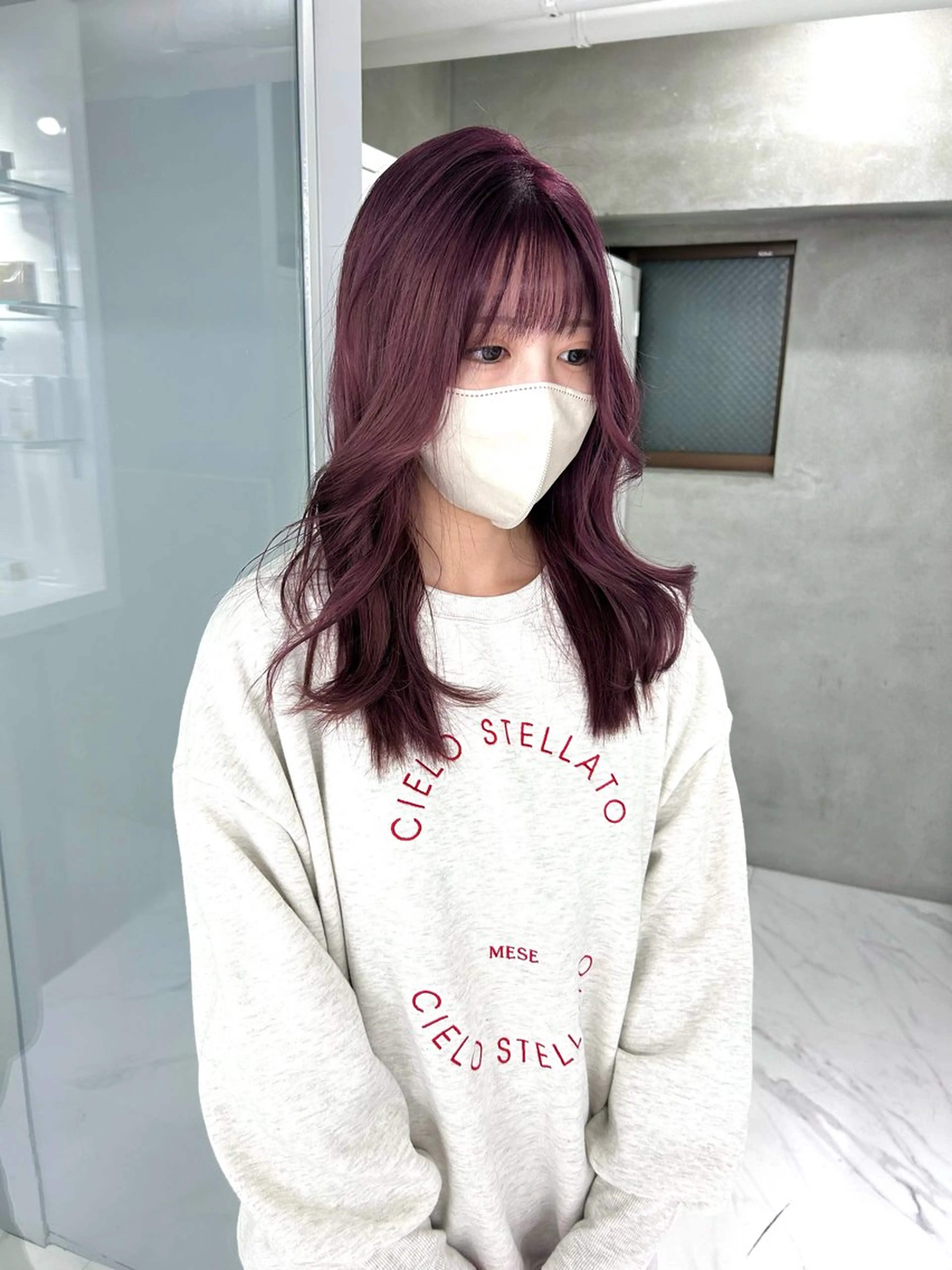 セミロング カラー ブリーチ ピンクカラー ヘアカラー トリートメント shizuna/天神 /メンズ/ボブのヘアスタイル