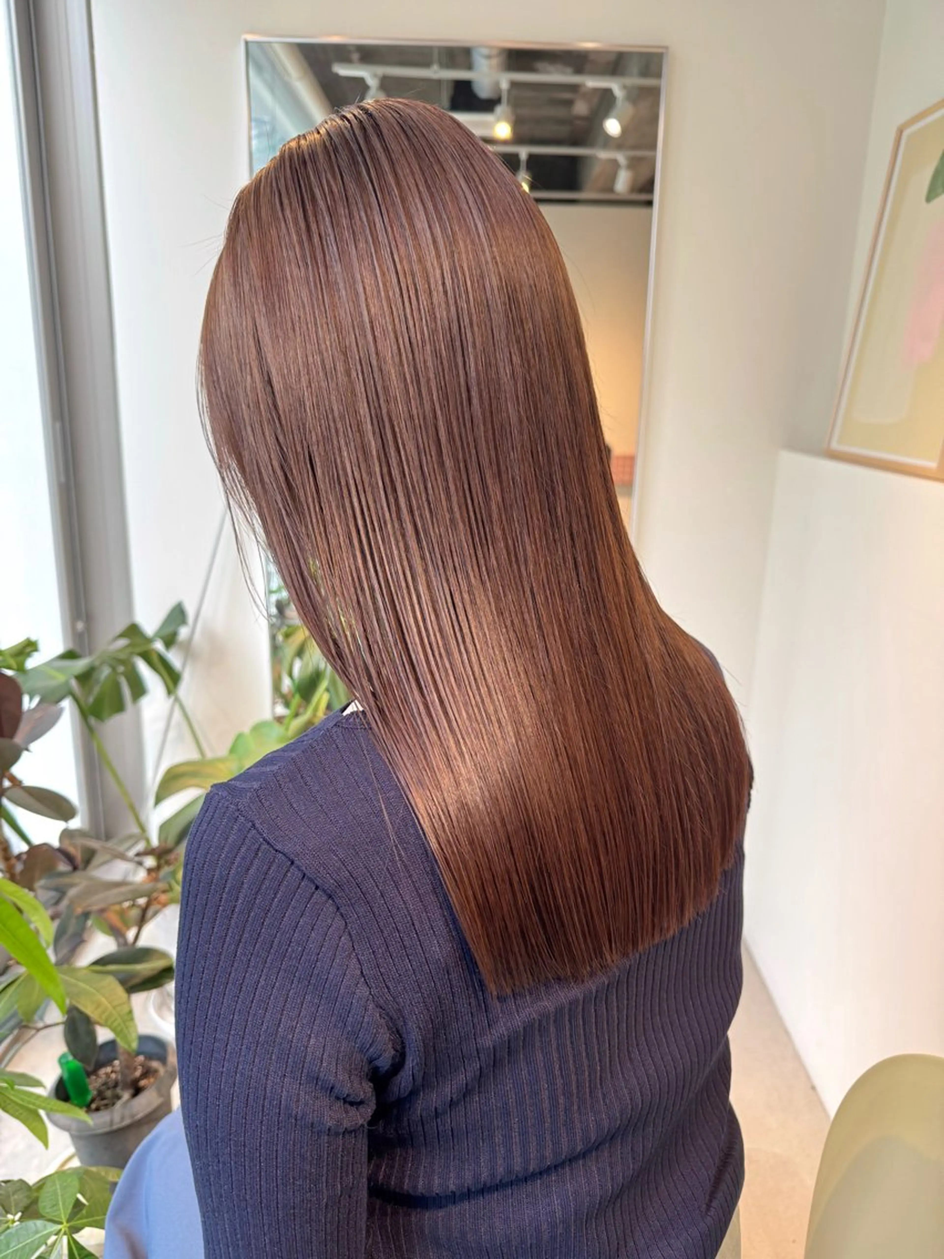 ロング 切りっぱなしボブ ショートボブ アッシュ ボブ ハイライト 髪質改善スペシャリス ト長尾勇弥/梅田中津のヘアスタイル