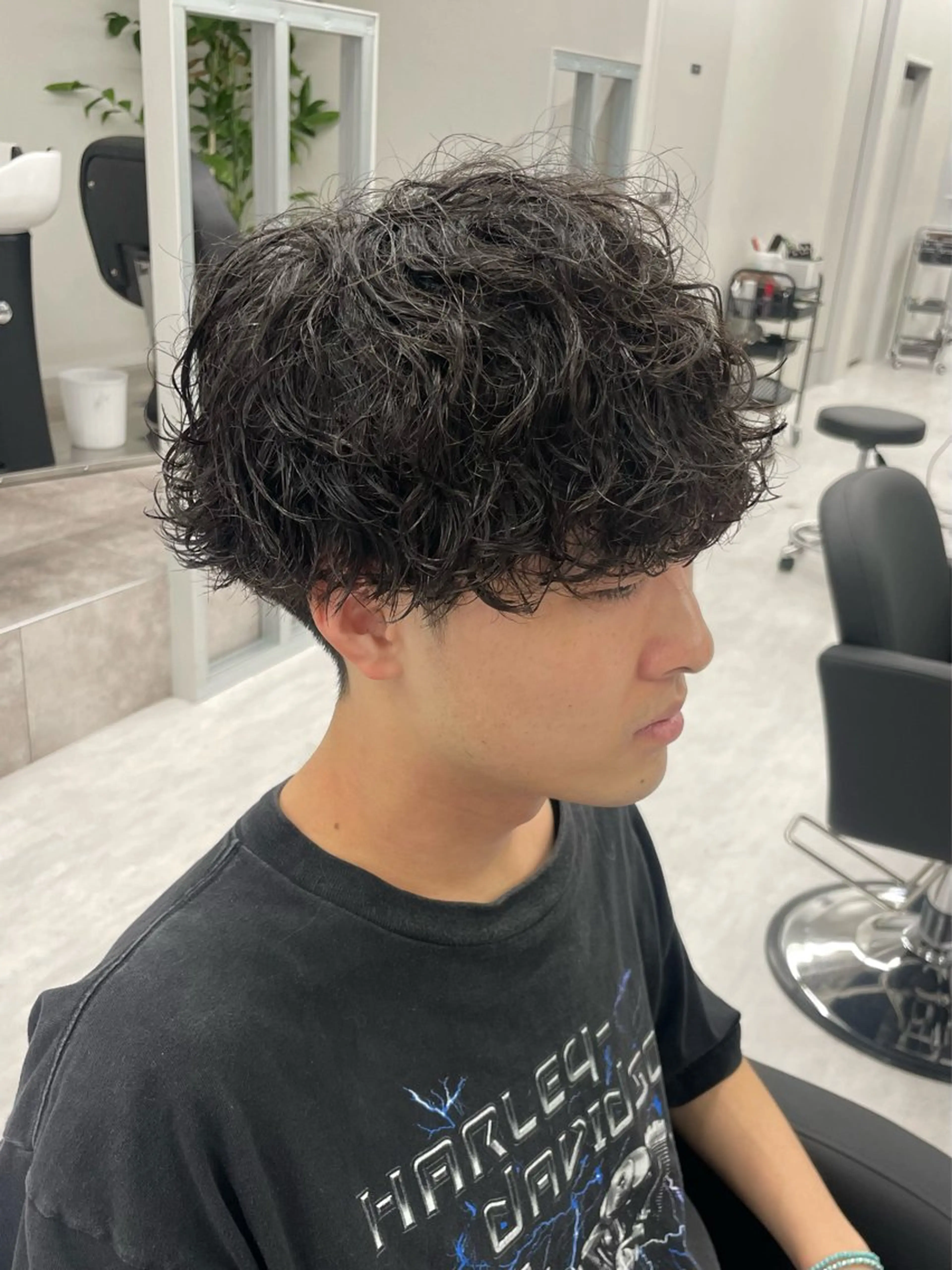 パーマ メンズ メンズパーマ 波巻きパーマ カット パーマ 福永速人 /メンズパーマのヘアスタイル