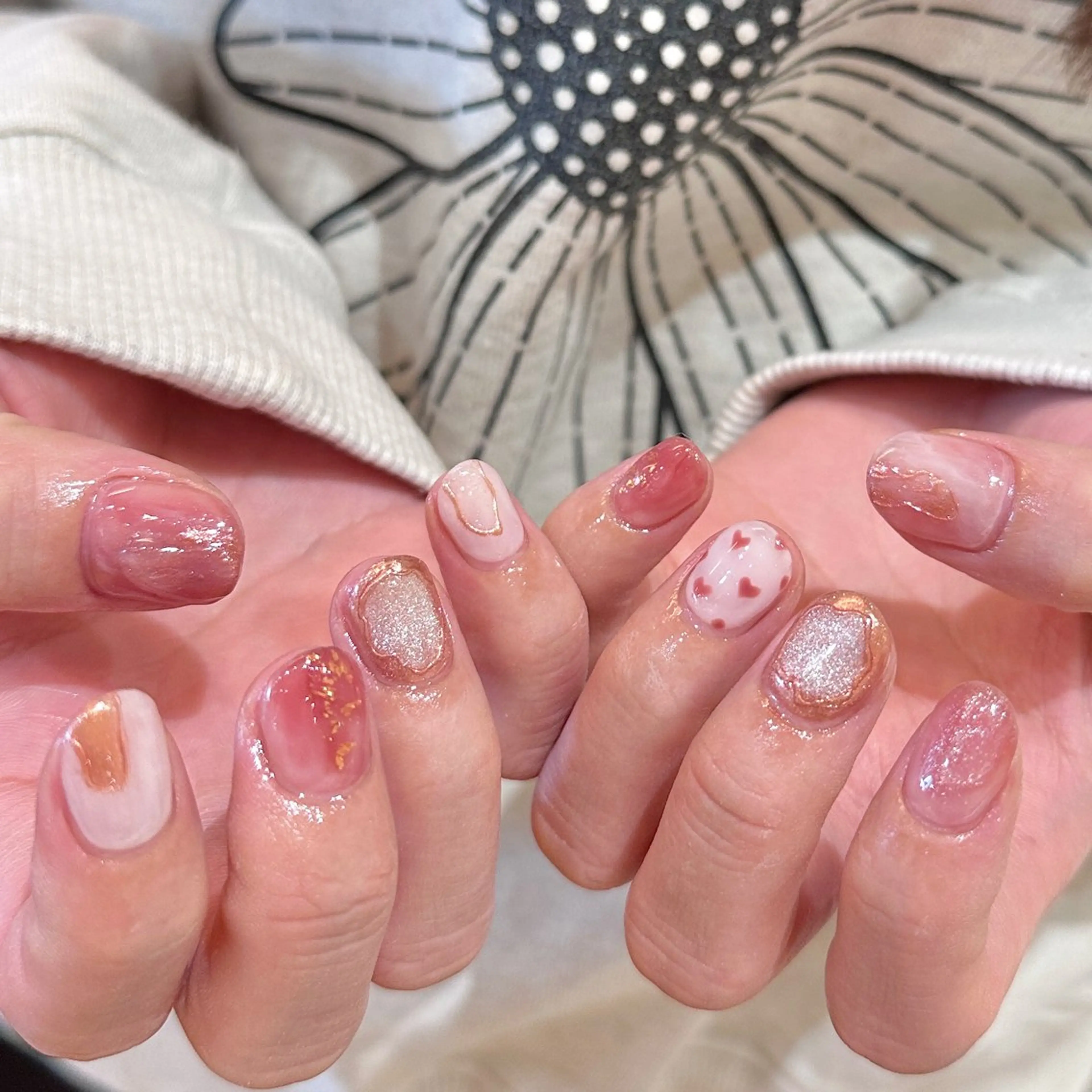 ネイル ハンドネイル 𝕄𝕚𝕪𝕦🤍 自由が丘⌇パラジェルのネイルデザイン