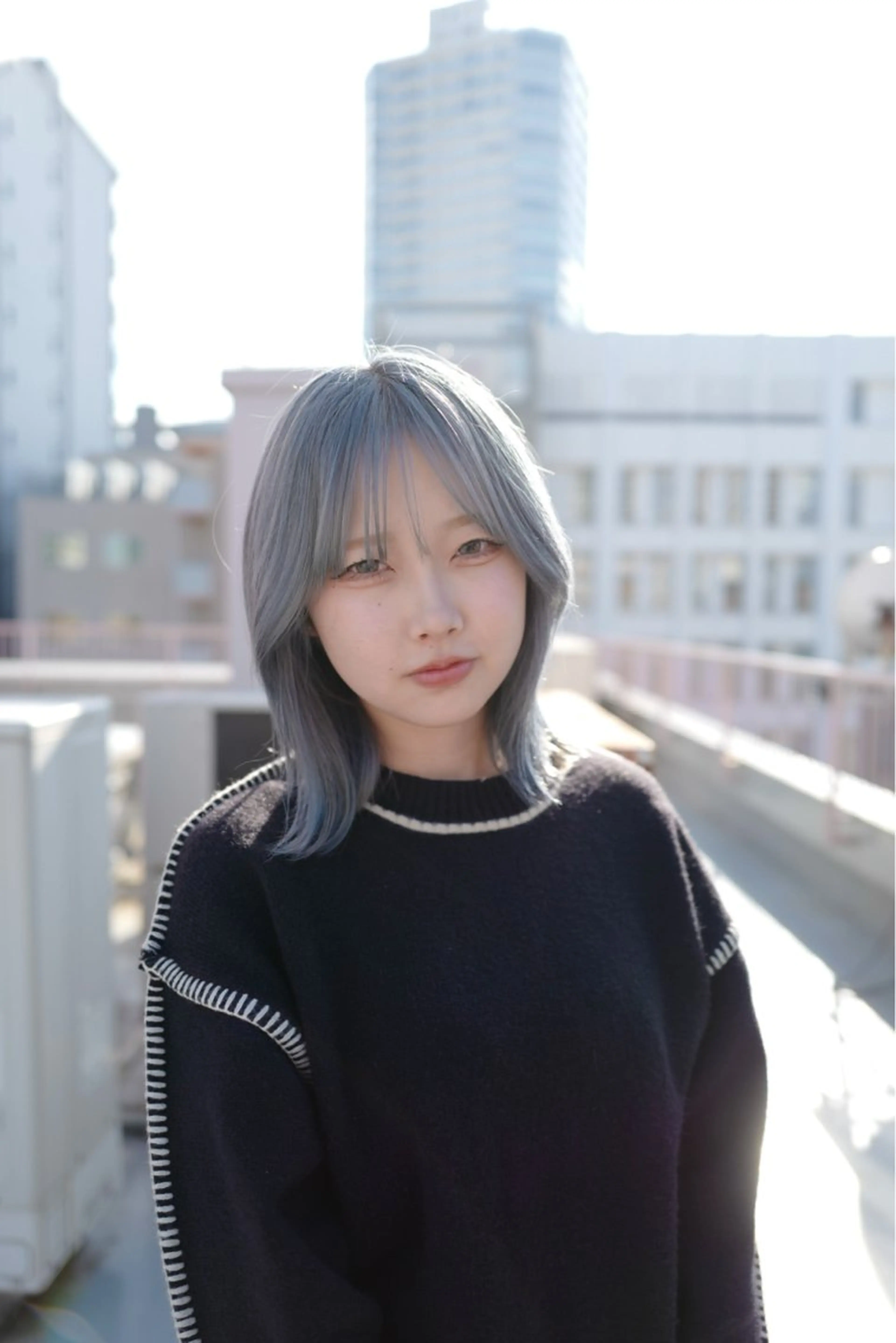 ミディアム カラー ハイトーンカラー カット ヘアカラー トリートメント 髪質改善/レイヤー/ Yuyaのヘアスタイル