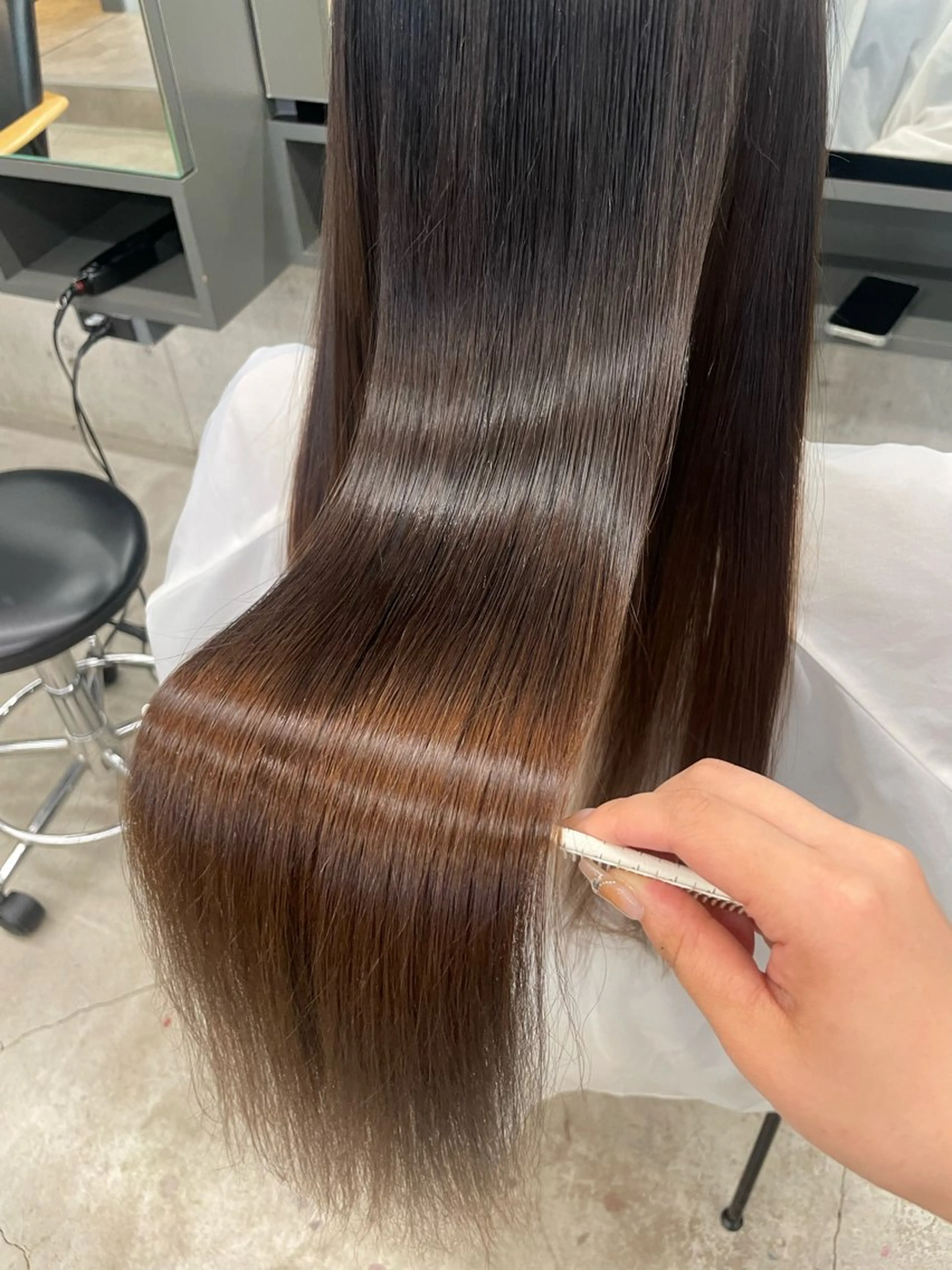 ロング 縮毛矯正 縮毛矯正 トレンドカラー🥣／ ヘアアレンジ✩.*˚のヘアスタイル