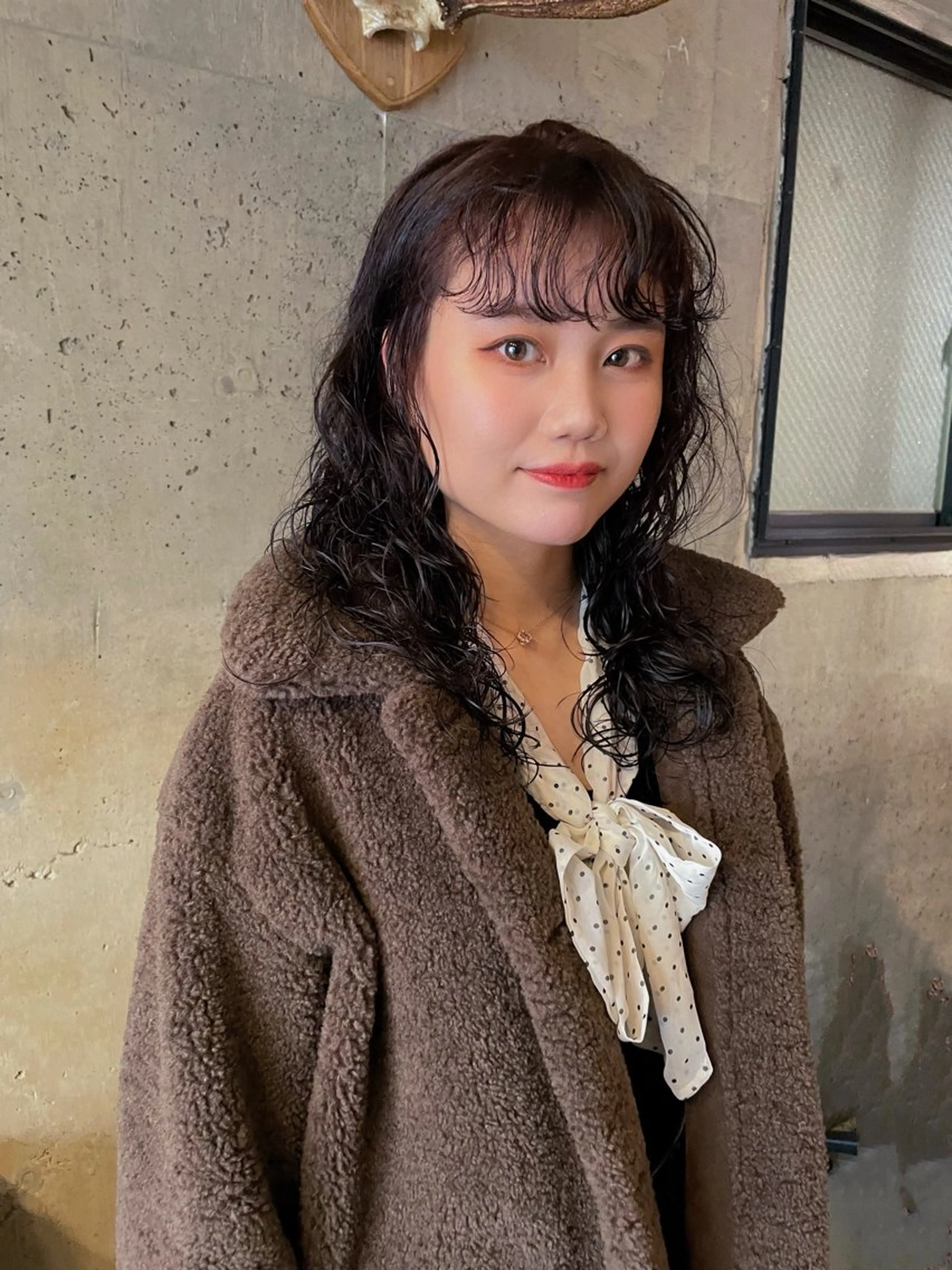 セミロング パーマ パーマ/レイヤー 岩山丈一郎のヘアスタイル