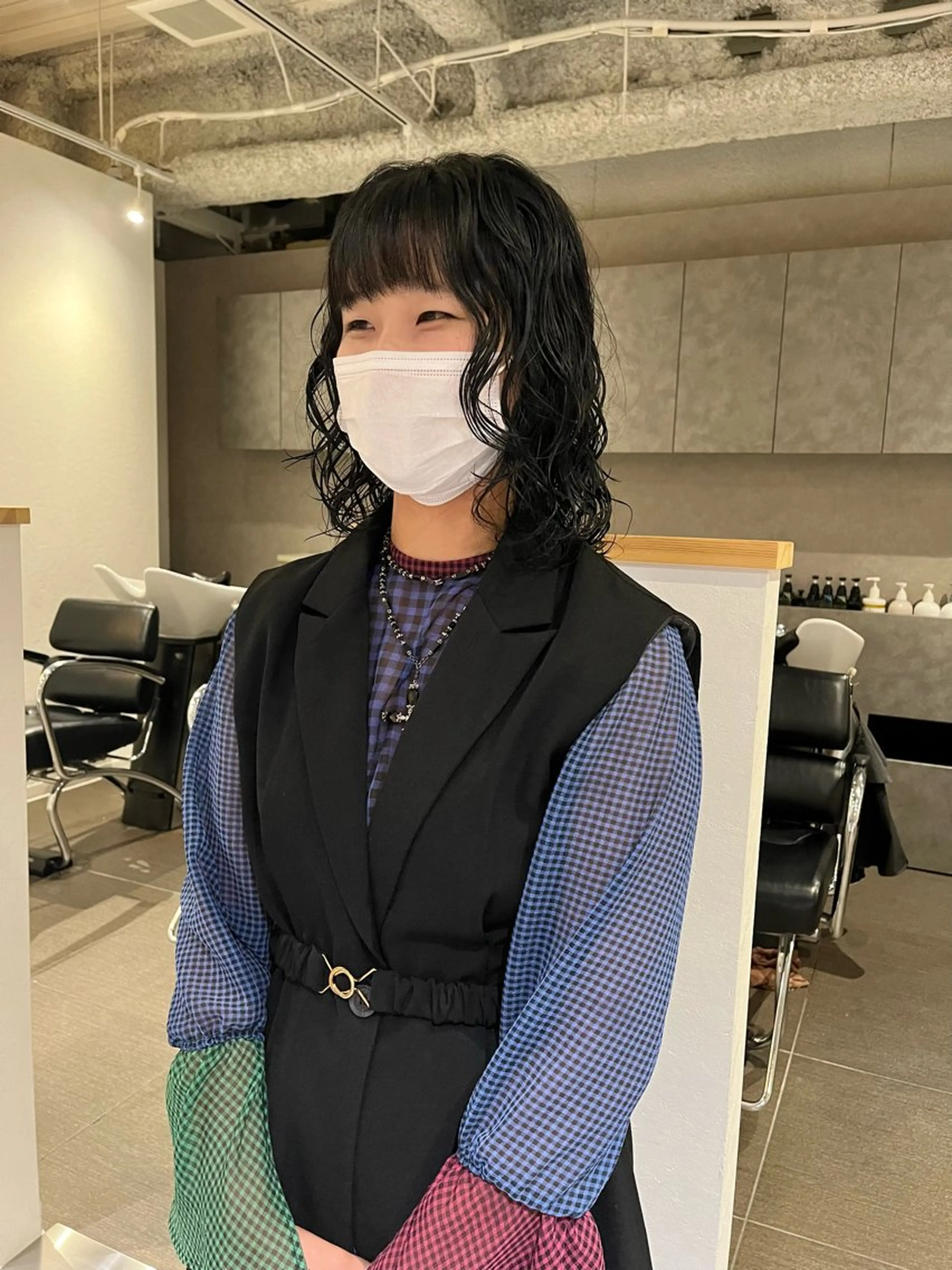 ミディアム パーマ ミディアムパーマ スパイラルパーマ カット パーマ ショート/パーマ/ カラー/FUKOのヘアスタイル