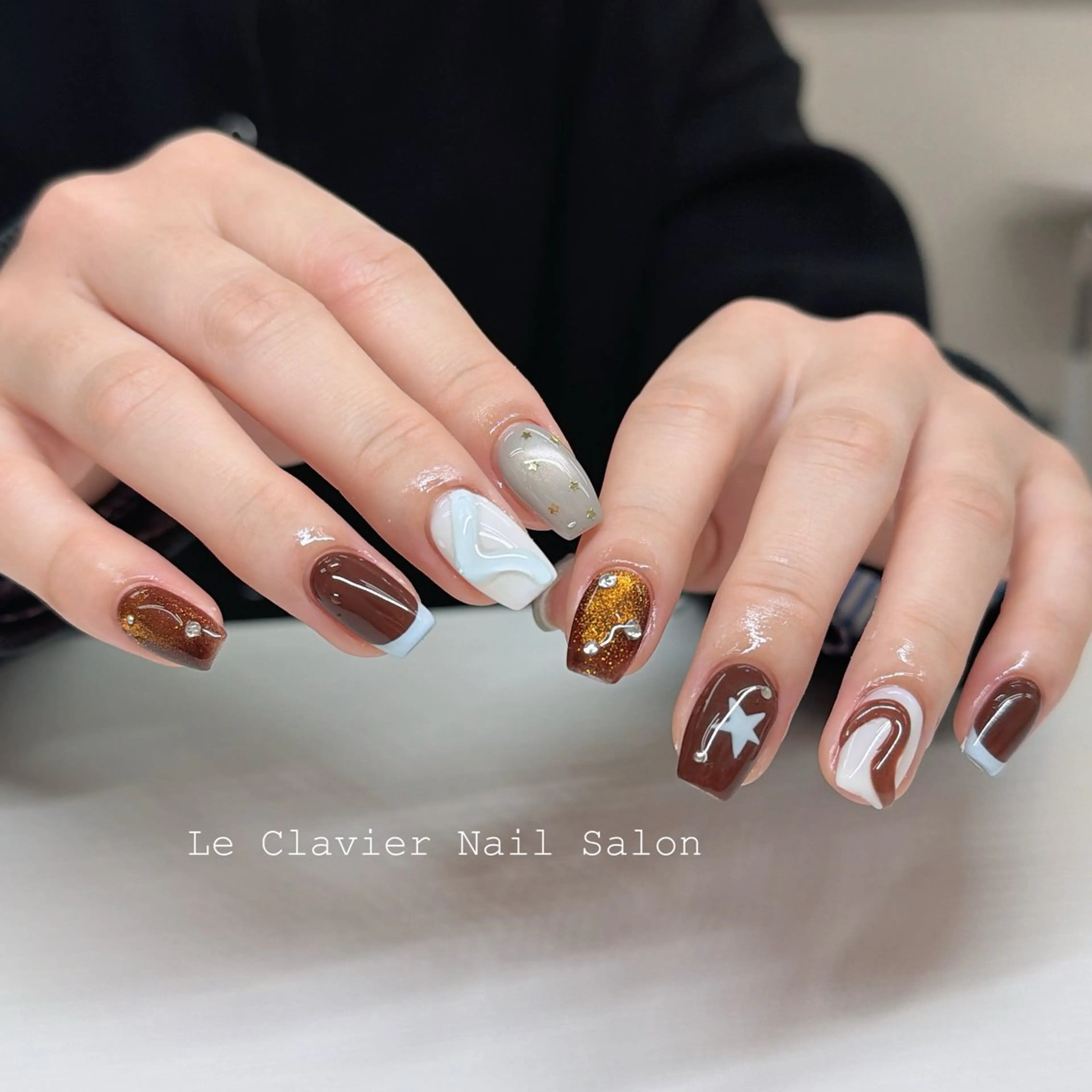 ネイル アートネイル 長さ出し ジェルネイル パラジェル スカルプネイル ハンドネイル ハンドケア Le Clavier  Nail Salon所属・佐藤 ゆきのネイルデザイン