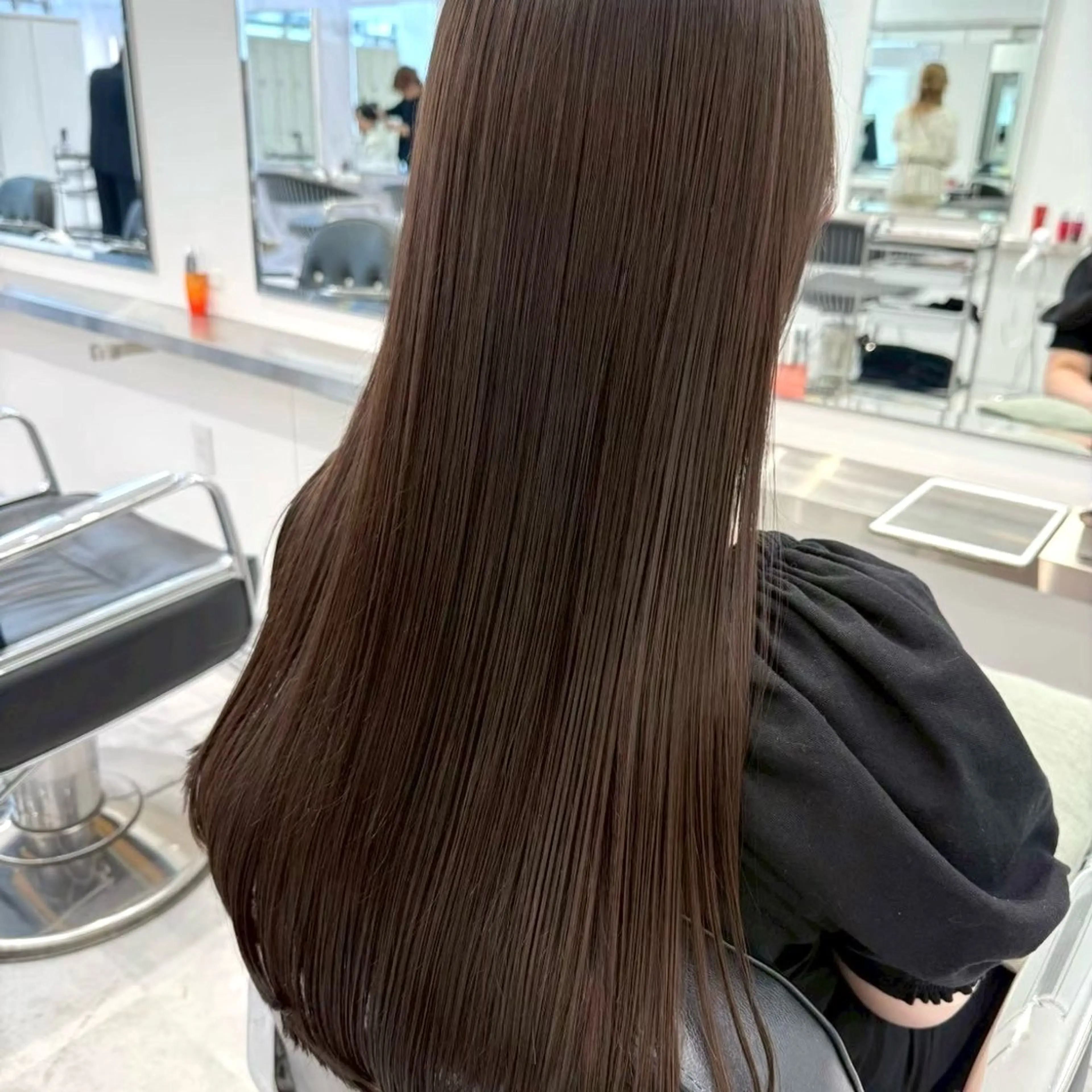 ロング カラー ヘアカラー トリートメント Parve Mix 森 美遥🇰🇷🩶のヘアスタイル