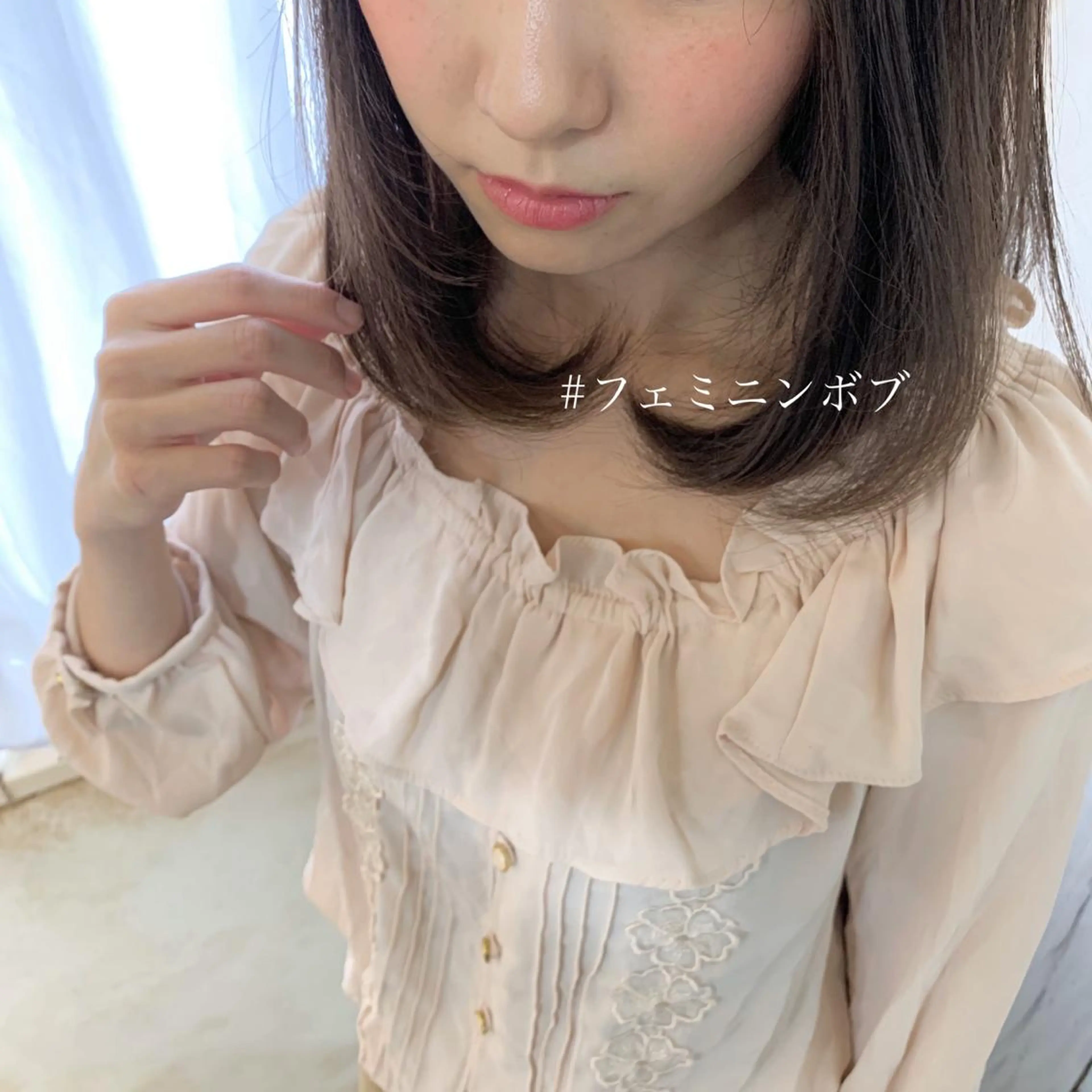 ロング カラー ボブ 小顔カット ◆感動口コミ/最小顔 理論カット◆森口 峻のヘアスタイル