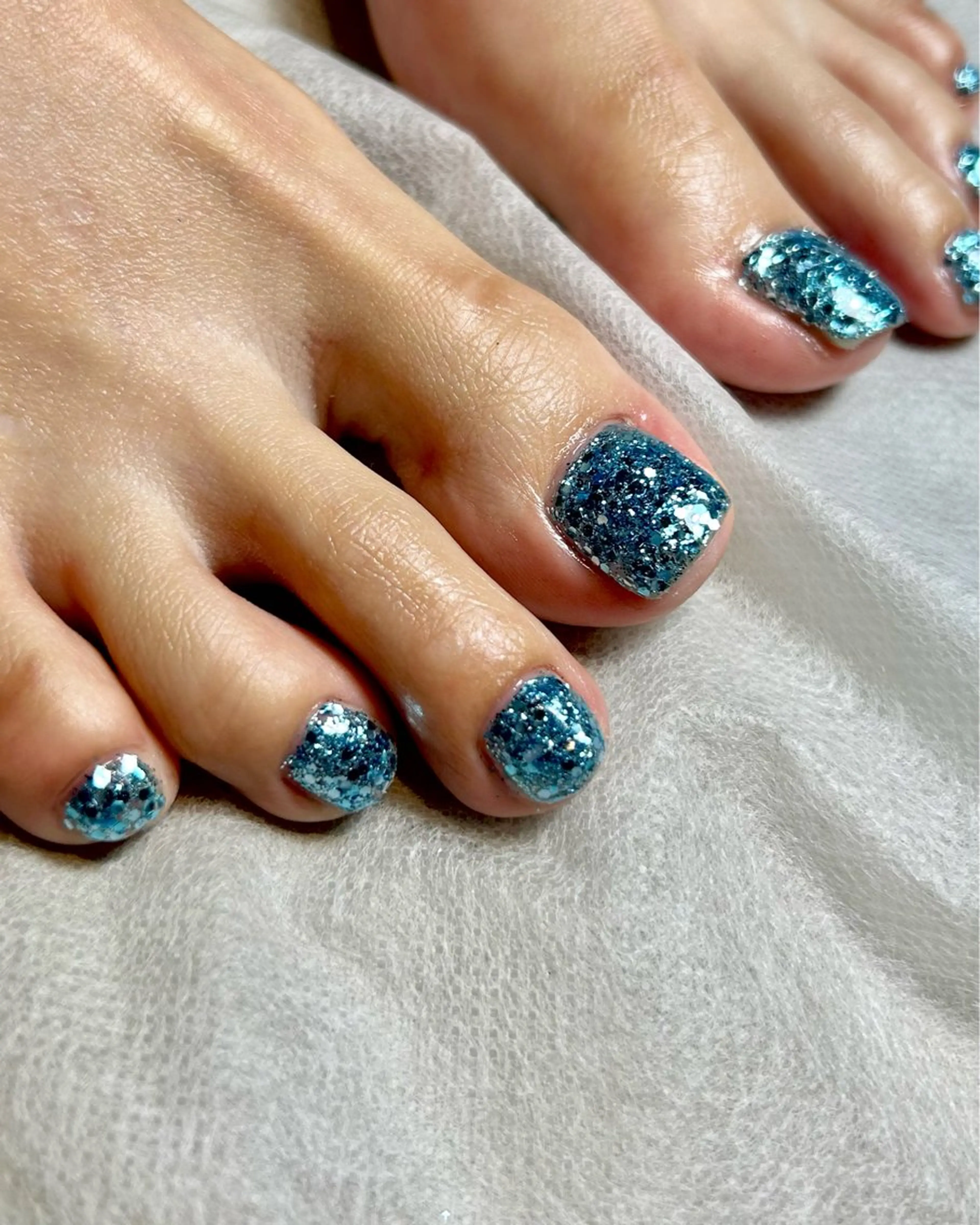 ネイル ブルー フットネイル Reflection marikoのネイルデザイン