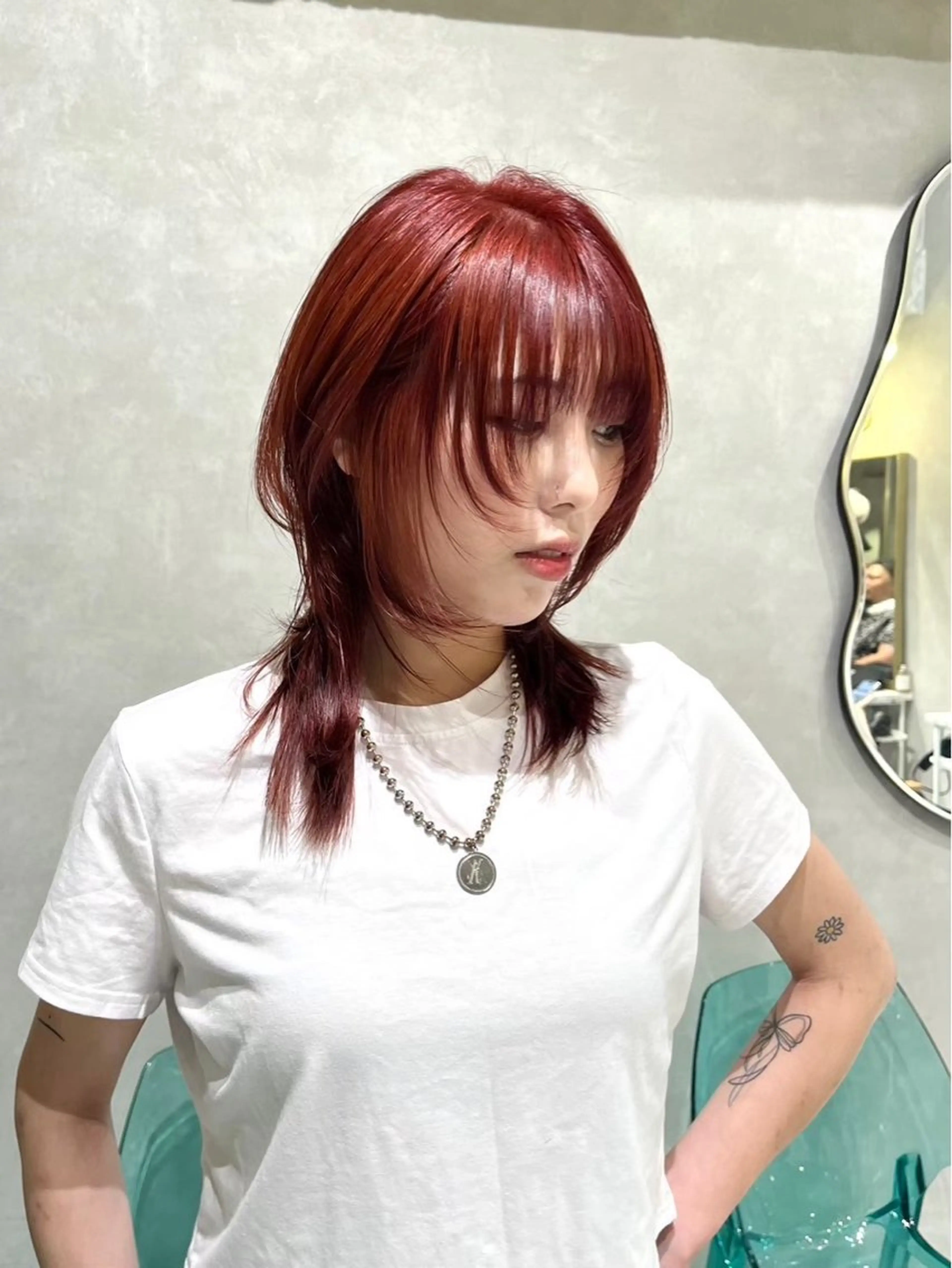 ミディアム ナガノ ナミエのヘアスタイル