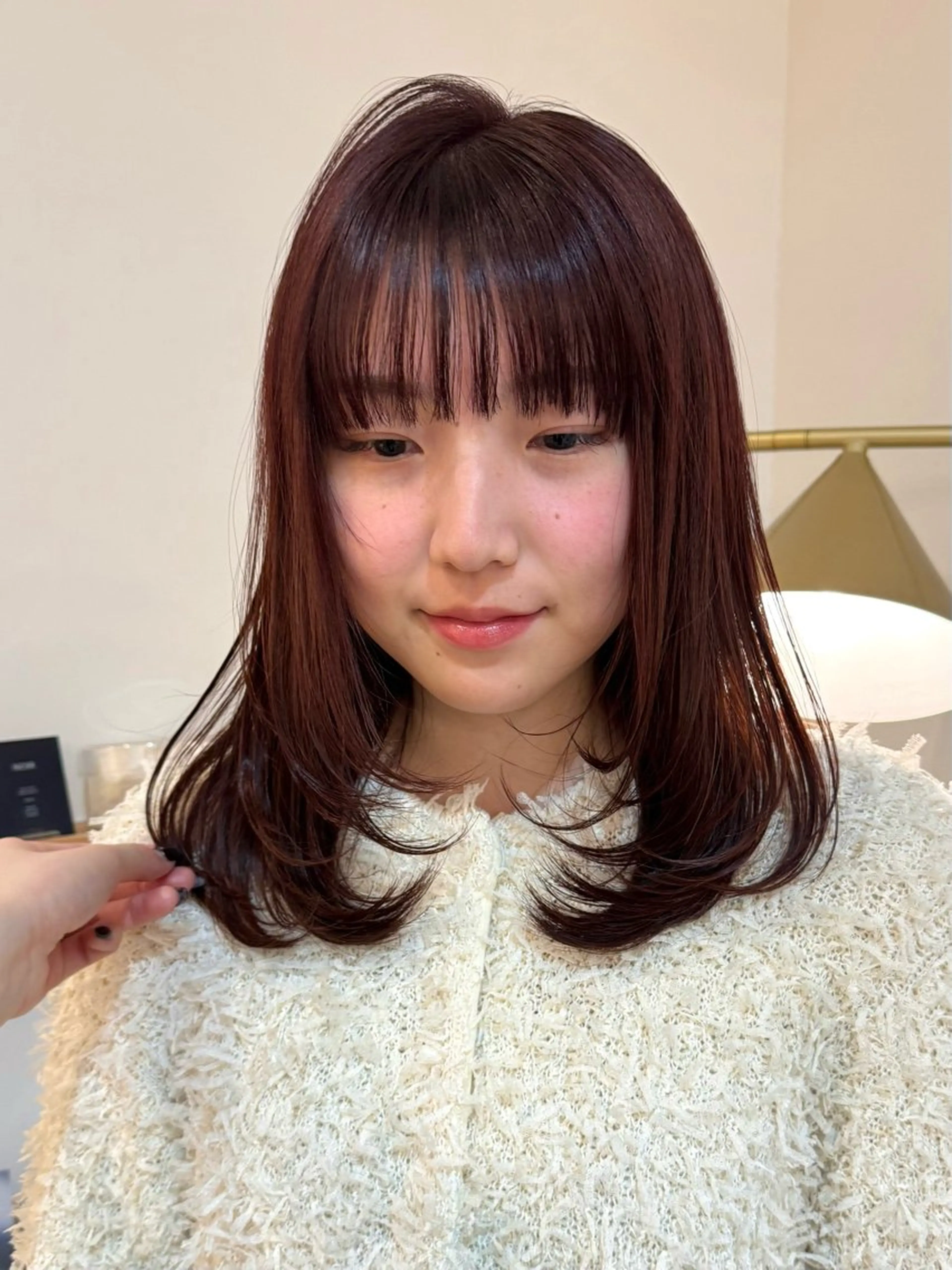 ミディアム カラー グレージュ/レイヤー /ボブ/moyu🎀のヘアスタイル