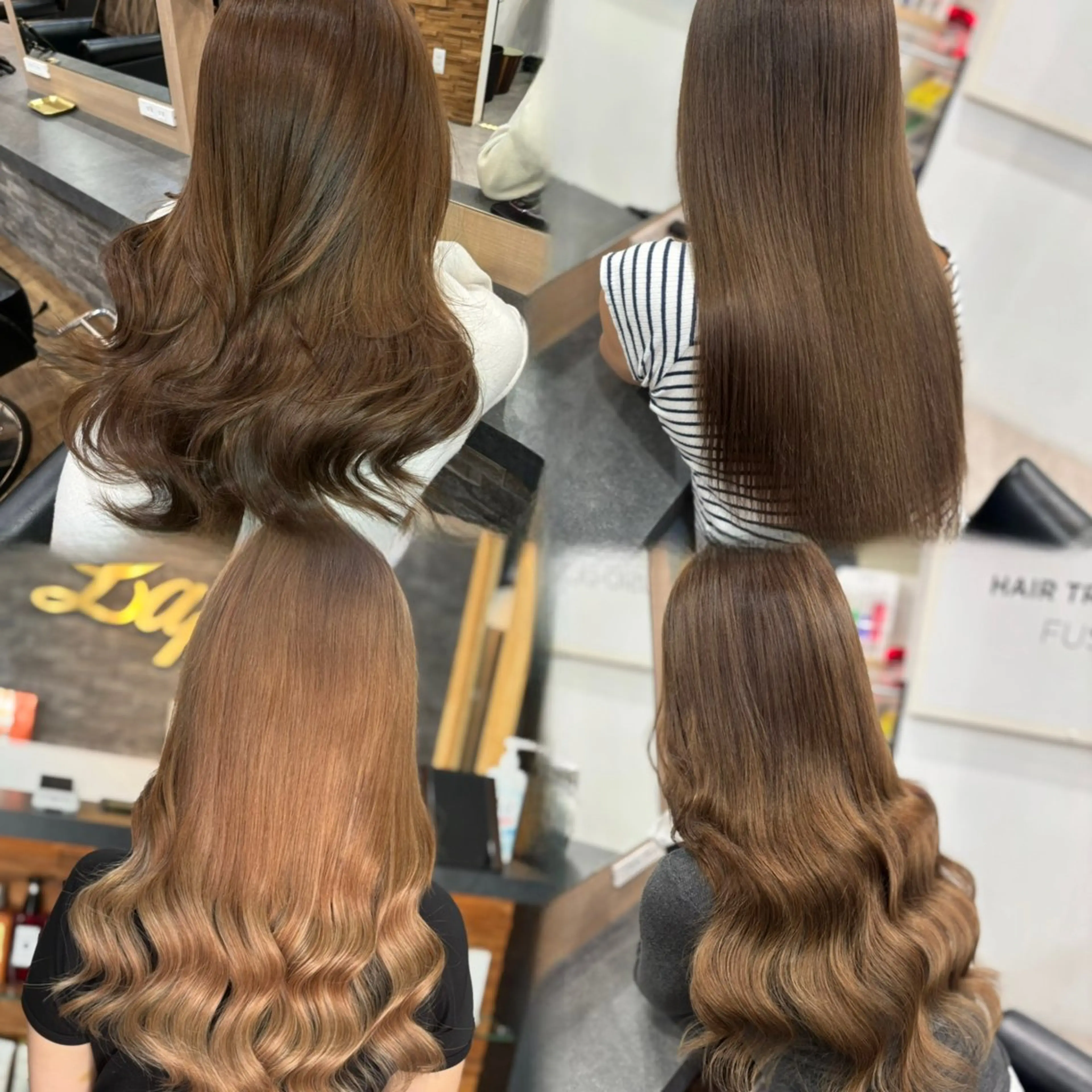 ロング カラー ブリーチ ブラウンカラー エクステ 髪質改善 レイヤーカット カット ヘアカラー トリートメント 横浜/エクステ特化× 艶カラー/あいかのヘアスタイル