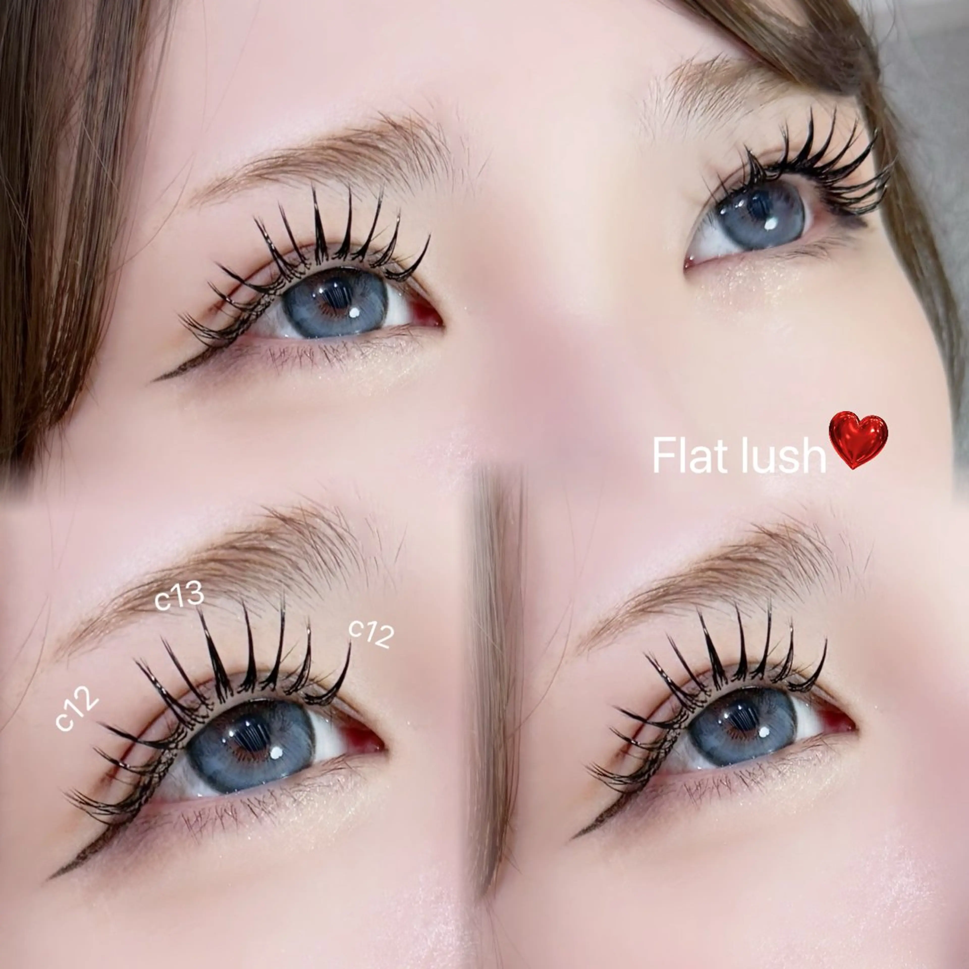 【💗フラットラッシュ💓】80本（オフ込み∝束感仕上げ∝80本まで）￥4530→4030の写真