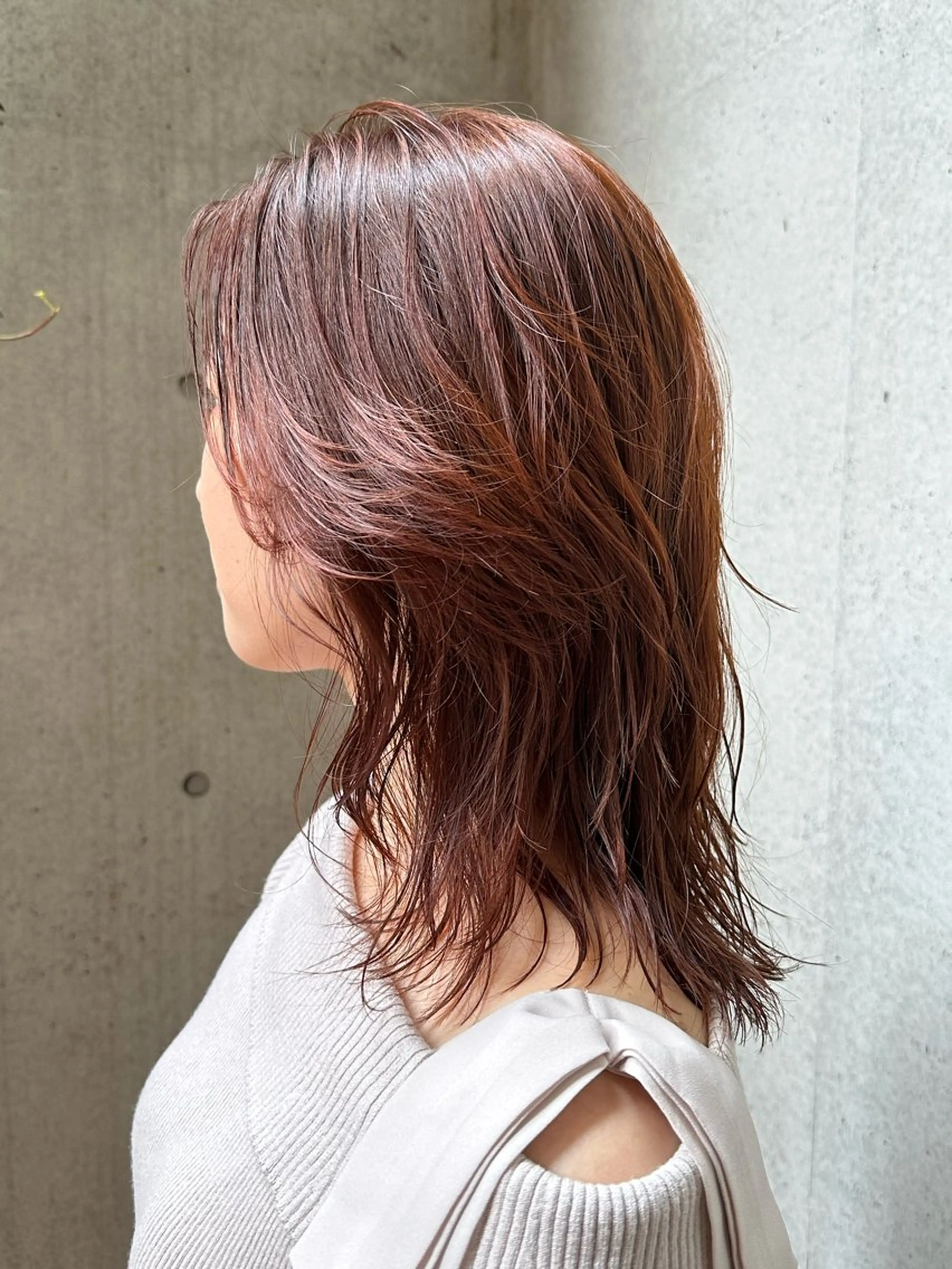 ミディアム カラー 似合わせカット /パーマ岡本淳平のヘアスタイル