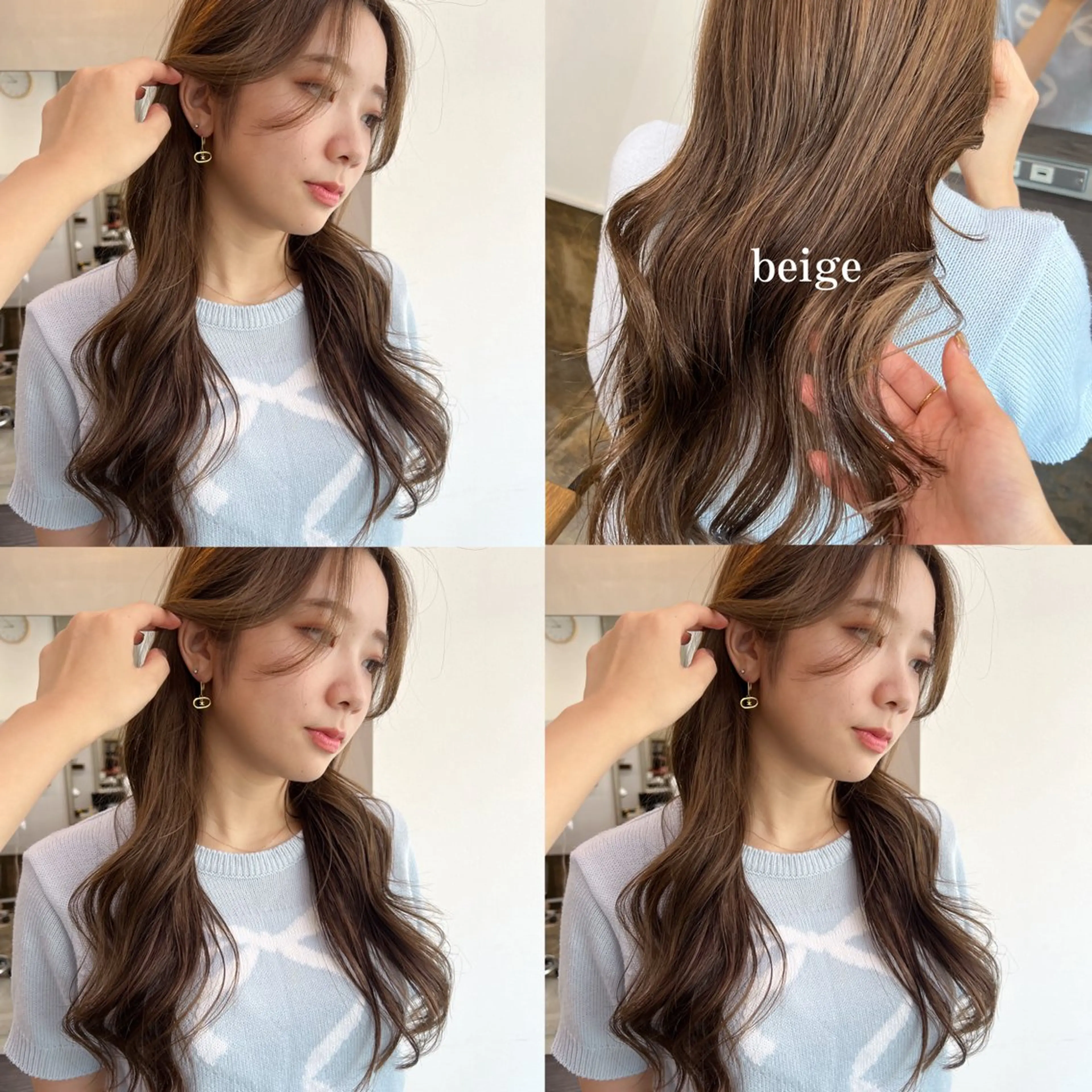 ロング カラー ベージュカラー ブリーチ グレージュ ブリーチなしカラー 福岡ヘアセット/ 髪質改善/ayaneのヘアスタイル