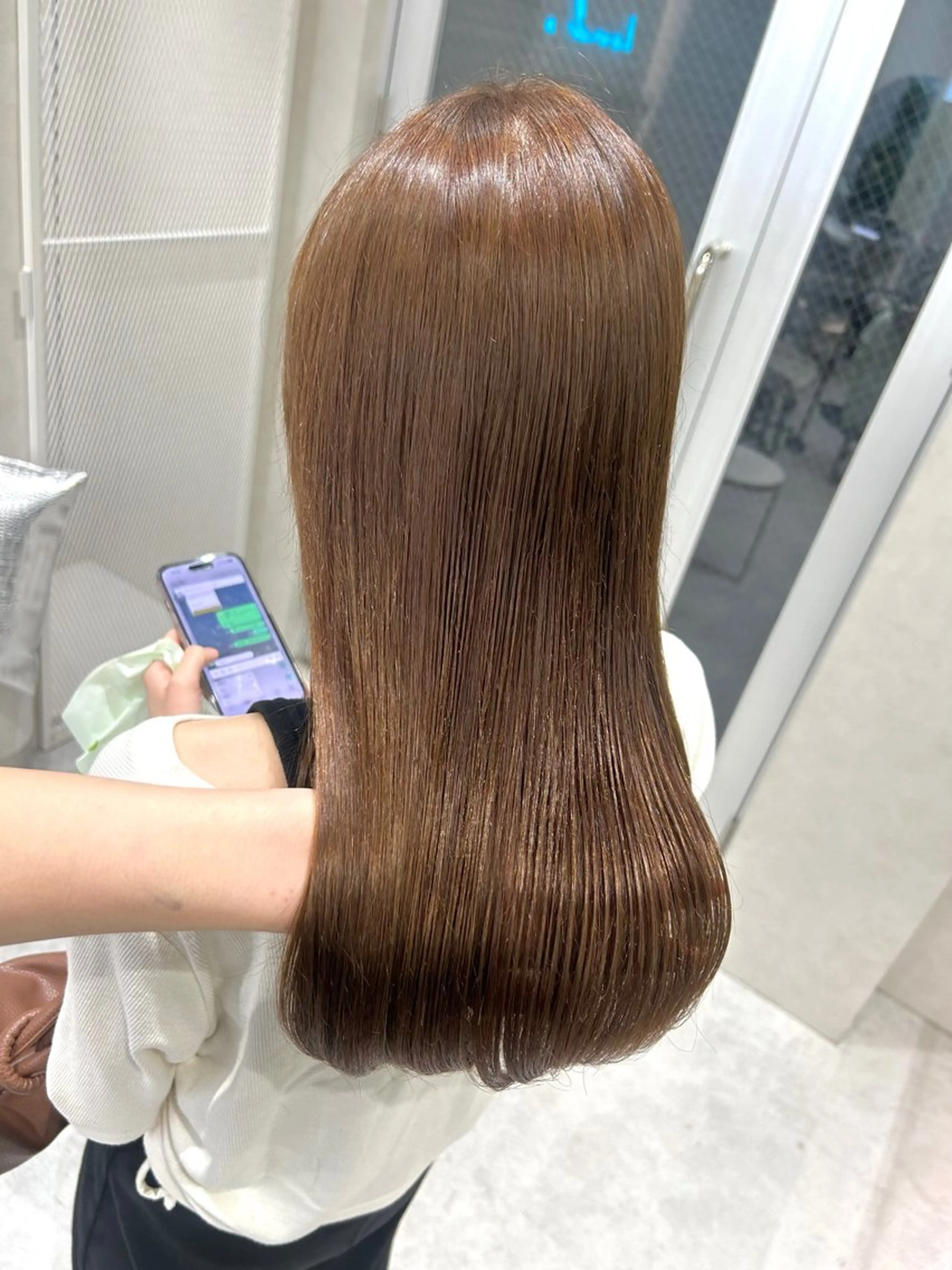 ミディアム カラー ヘアアレンジ カット ヘアカラー トリートメント fumika🎀 ベージュのヘアスタイル